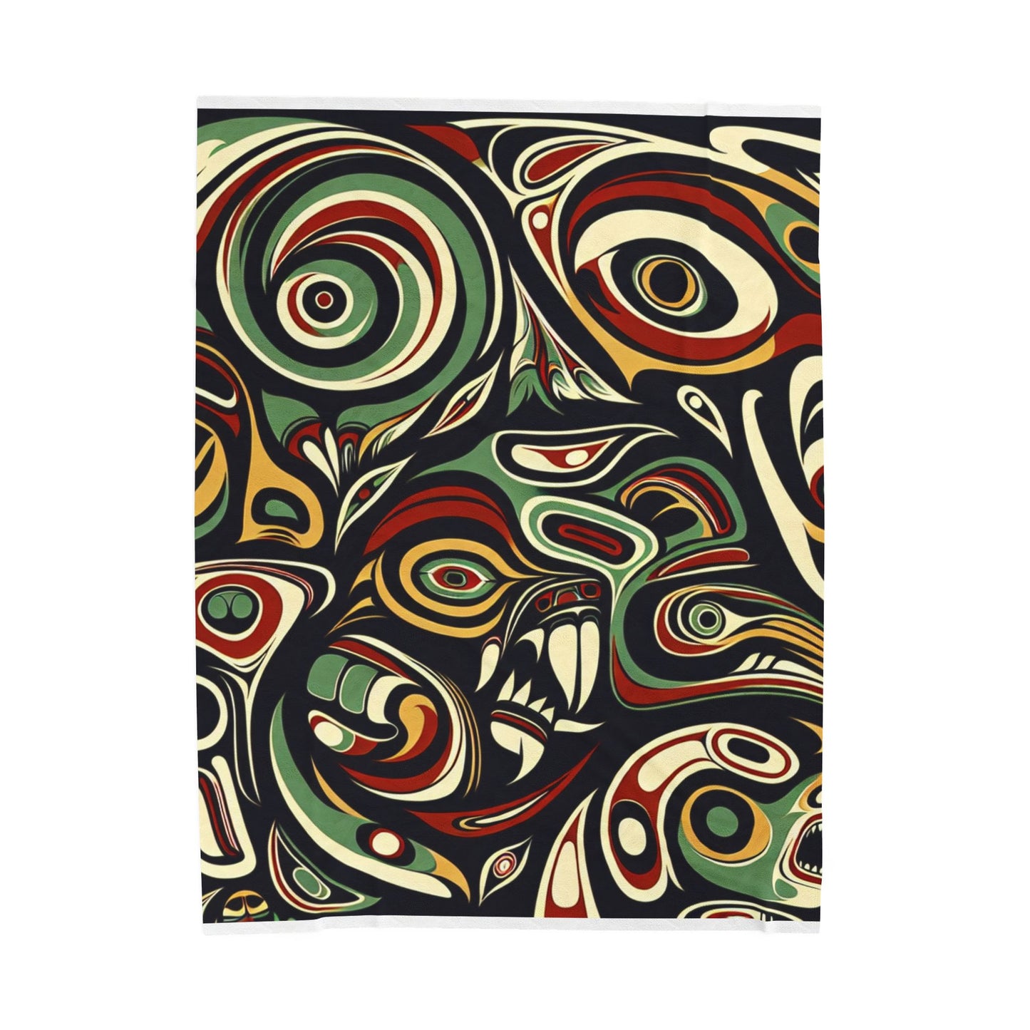 Intriguing Indigenous Patterns- Plush Blanket