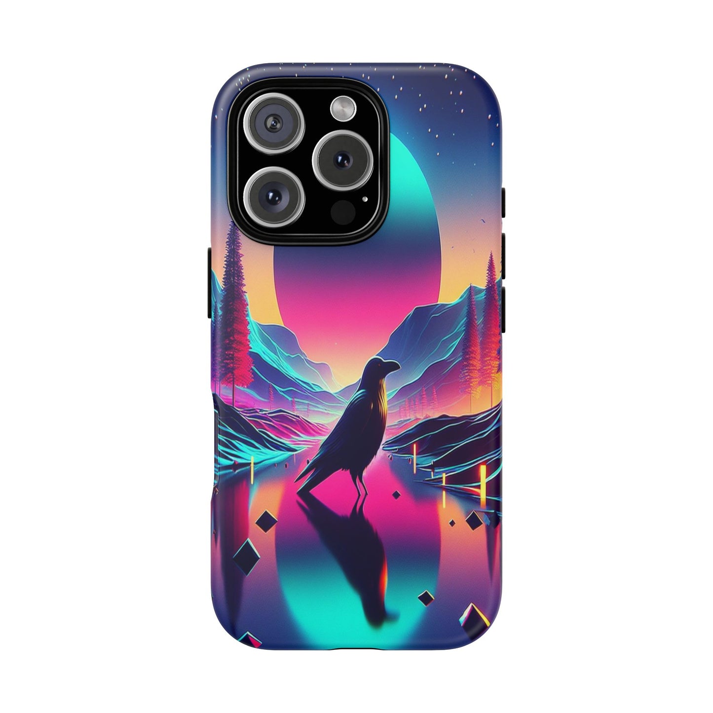 Celestial Horizon with Raven - Phone Case