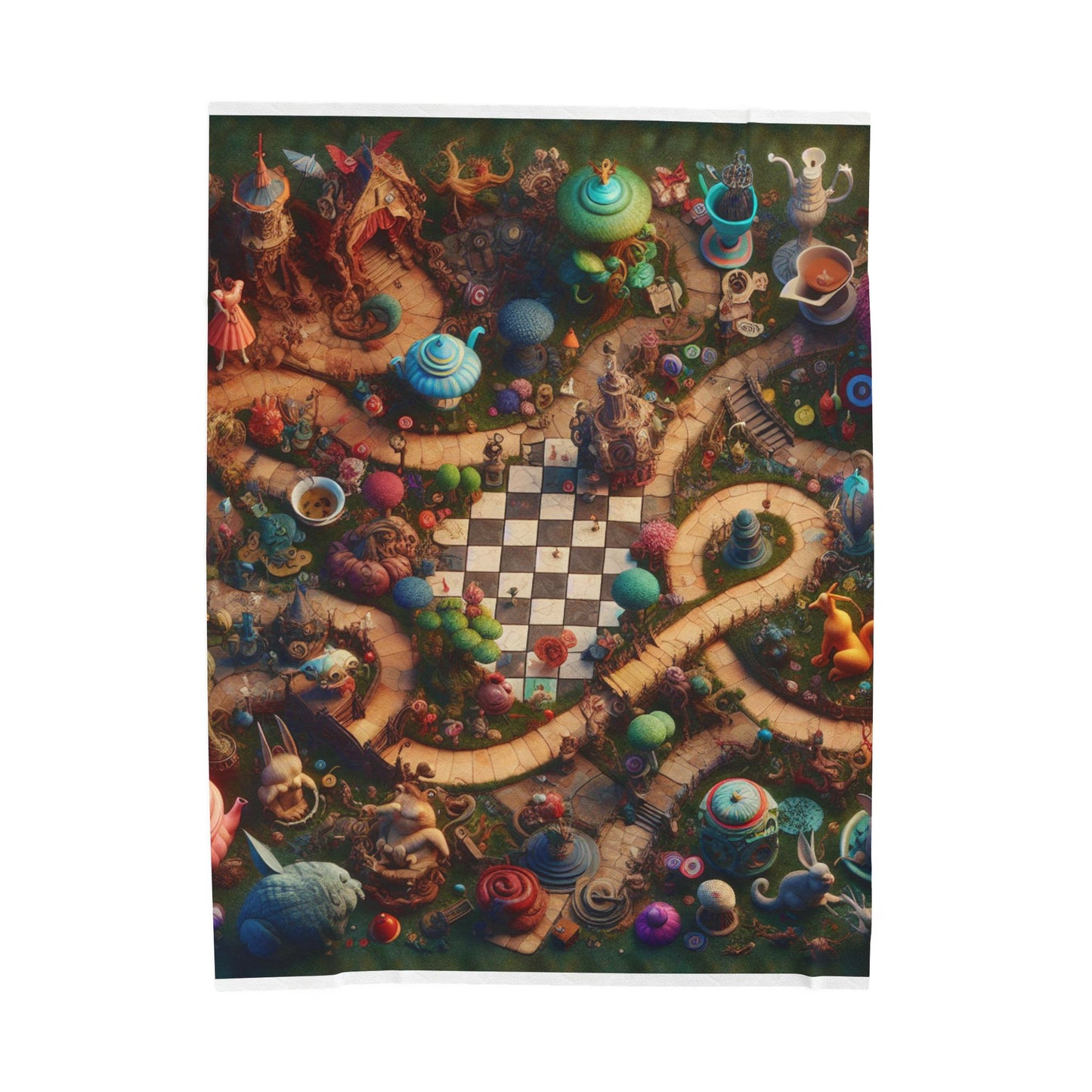 Whimsical Wonderland Tea Party- Plush Blanket