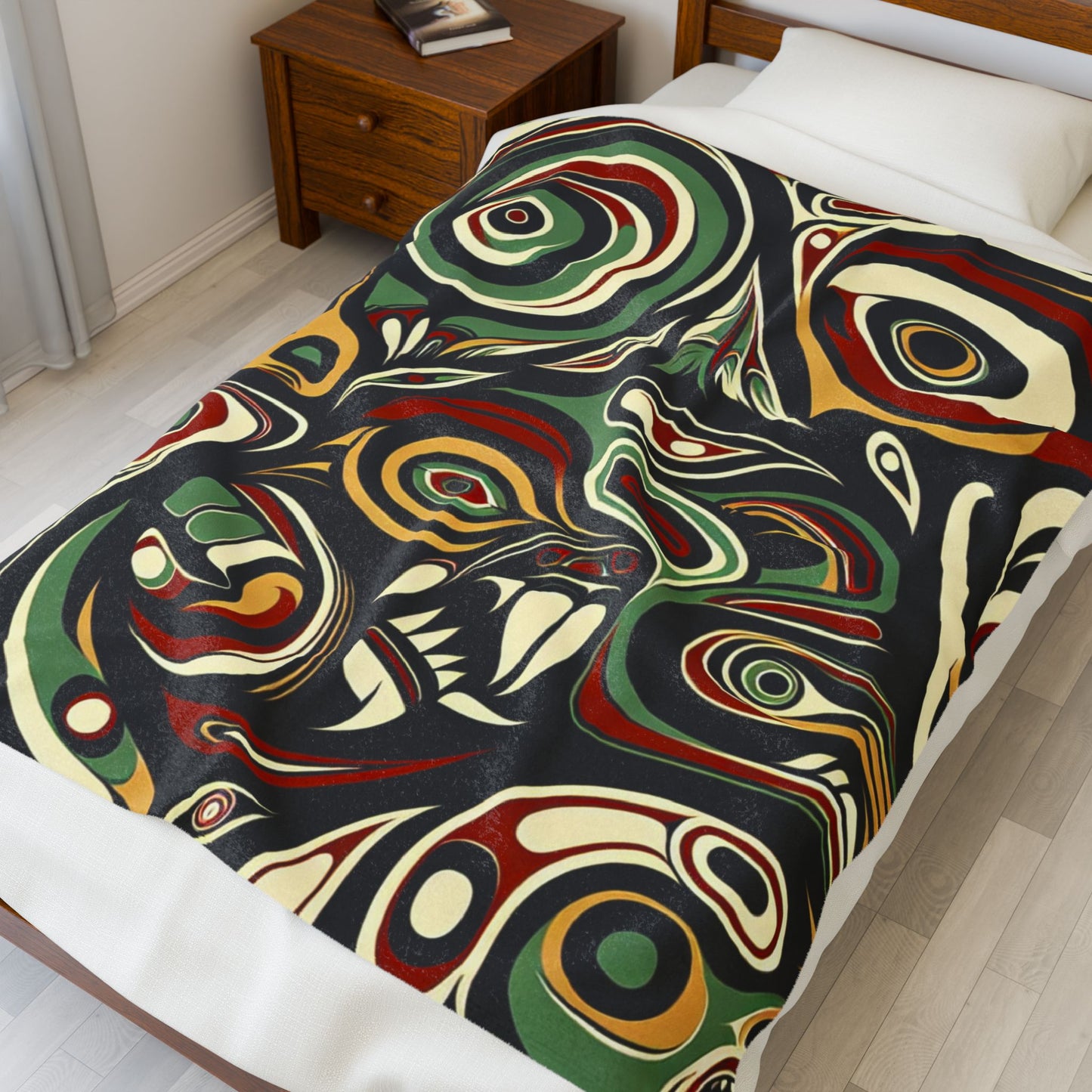 Intriguing Indigenous Patterns- Plush Blanket