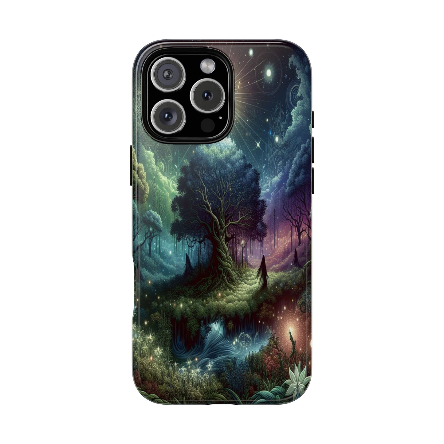 Luminous Forest Nightscape - Phone Case