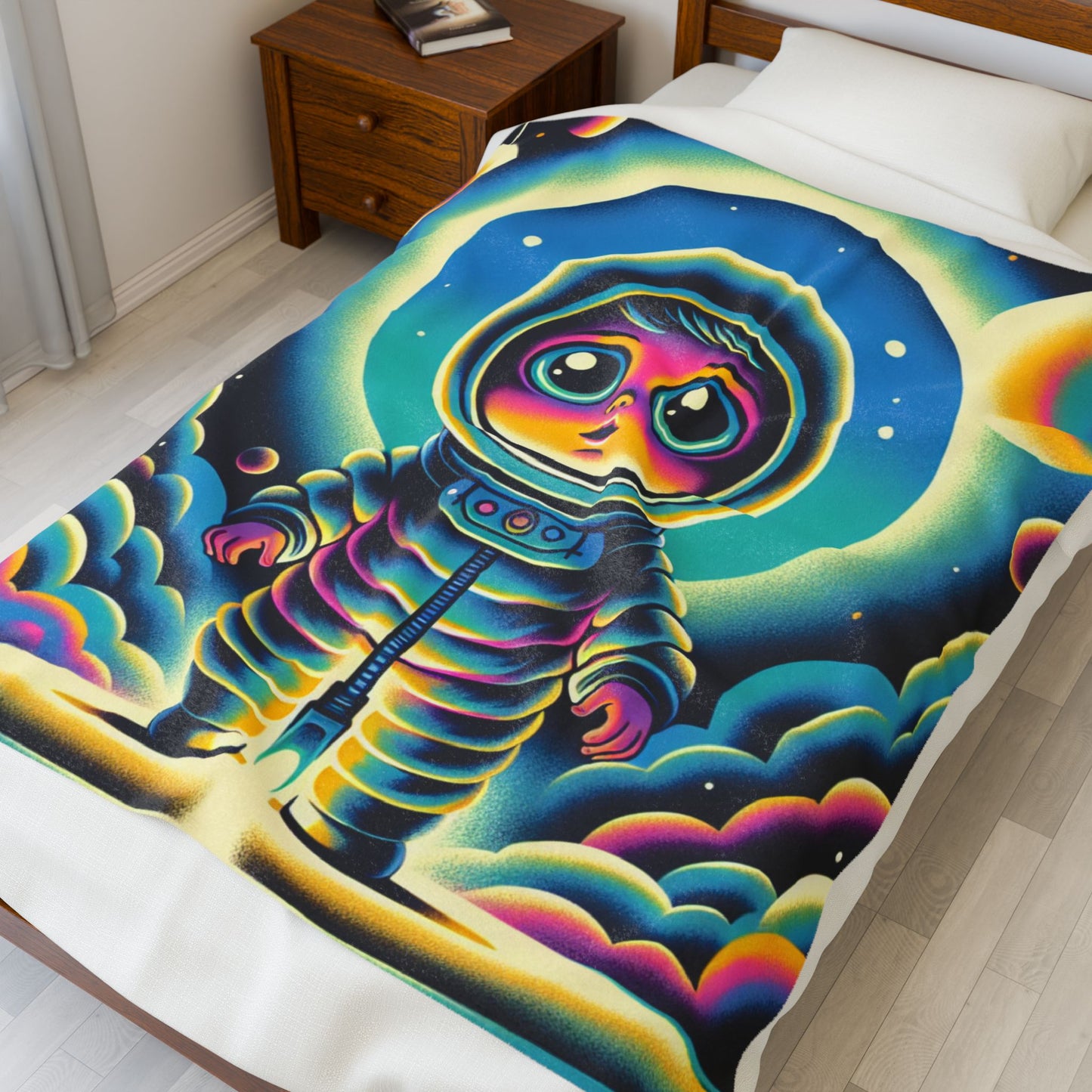 Cosmic Explorer in Orbit - Plush Blanket