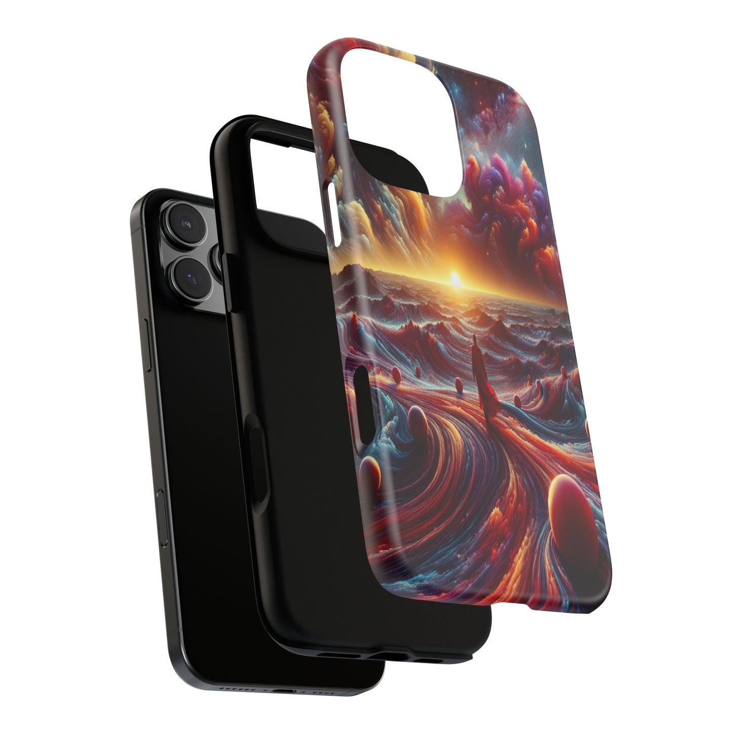 Journey Through Celestial Waves - Phone Case