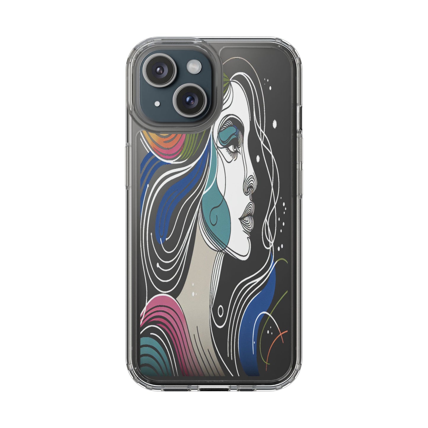 Transparent Portrait of Imagination Iphone Case Compatible With Iphone 16 15 14 - Clear Phone Cover