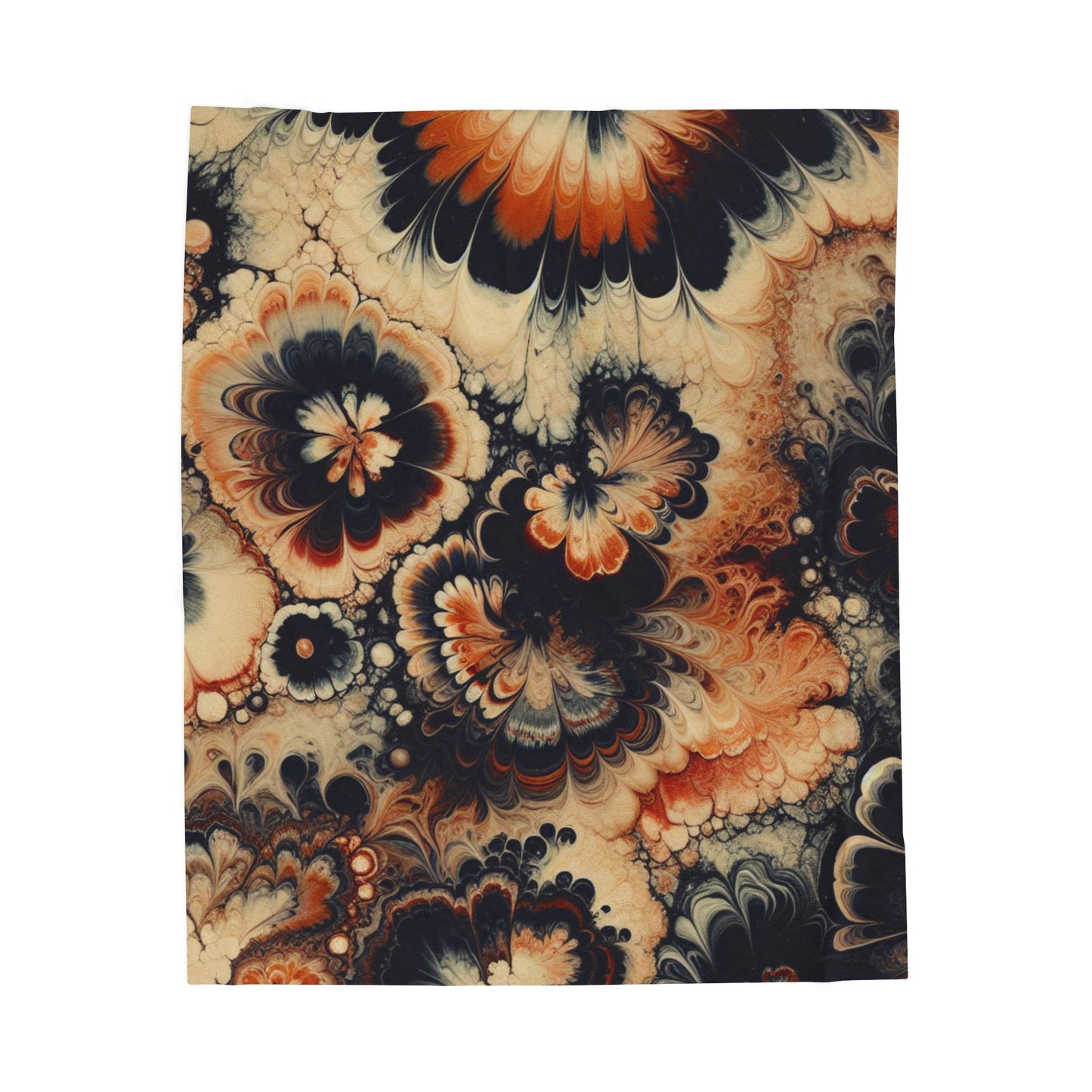Floral Fusion Fantasy - Plush Blanket