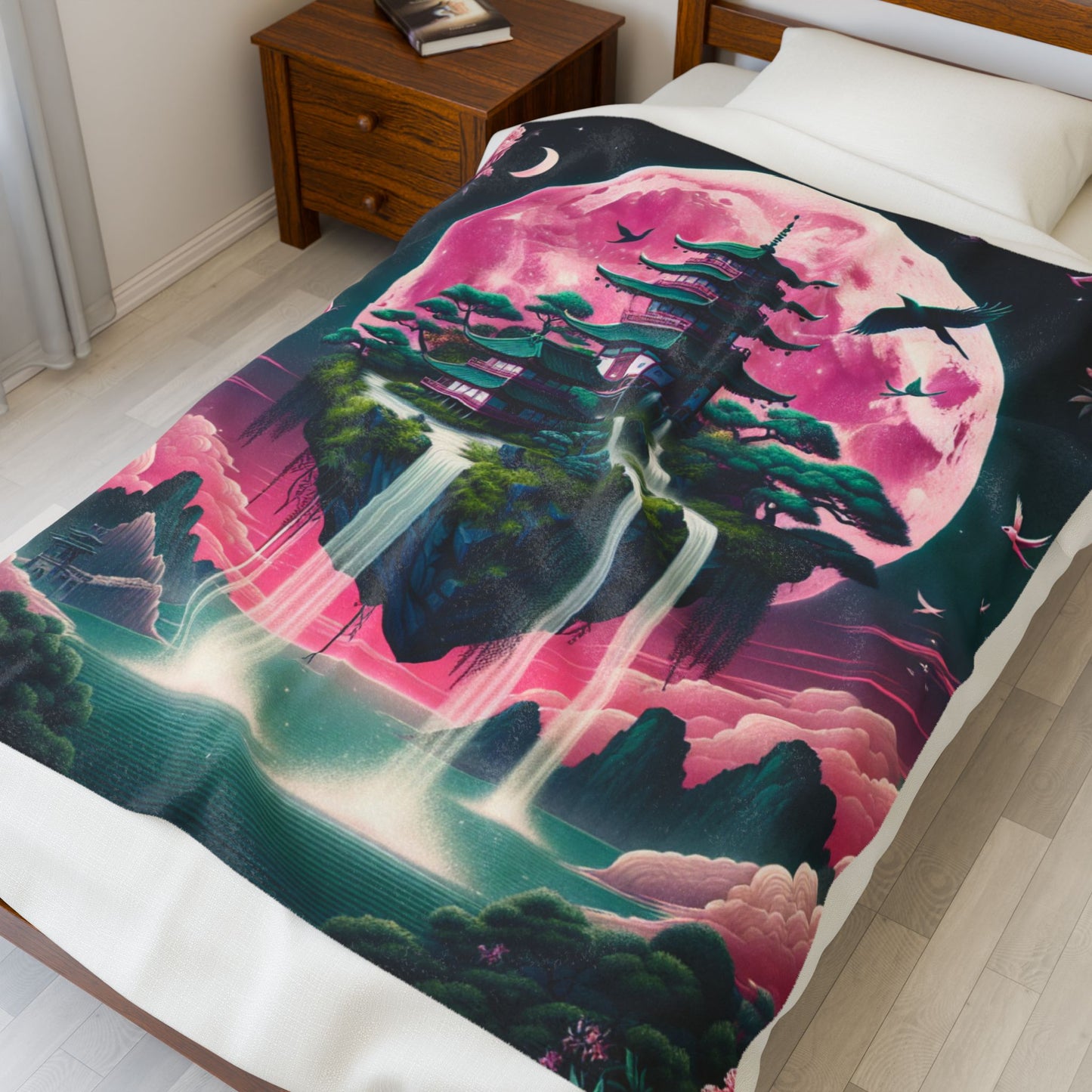 Floating Sanctuary in the Sky - Plush Blanket