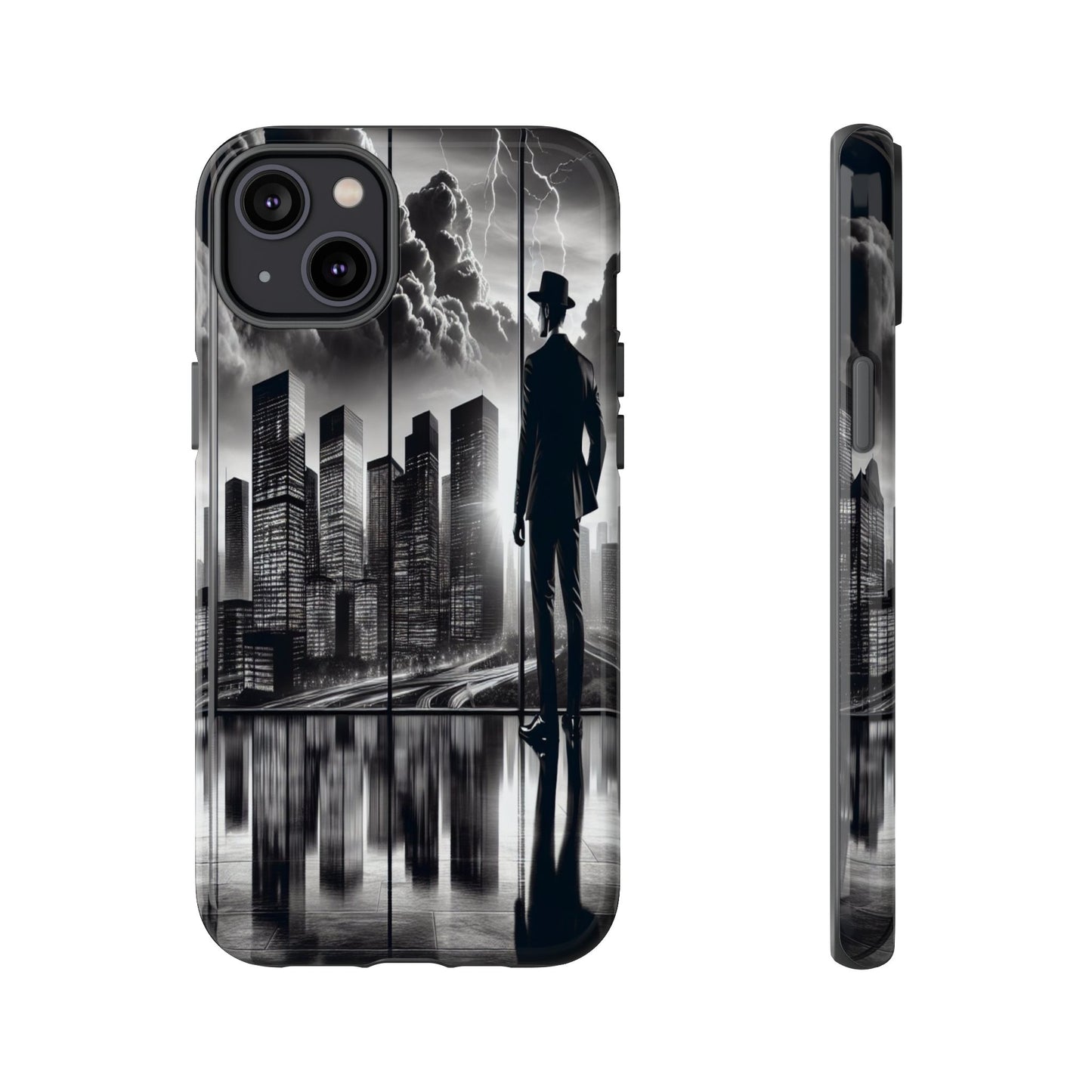Protective Cityscape in Monochrome Moments Iphone Case Compatible With Iphone 16 15 14 - Phone Cover