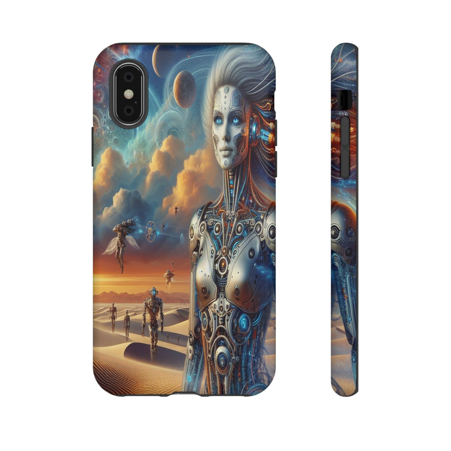 Protective Futuristic Wanderers in the Dunes Iphone Case Compatible With Iphone 16 15 14 - Phone Cover