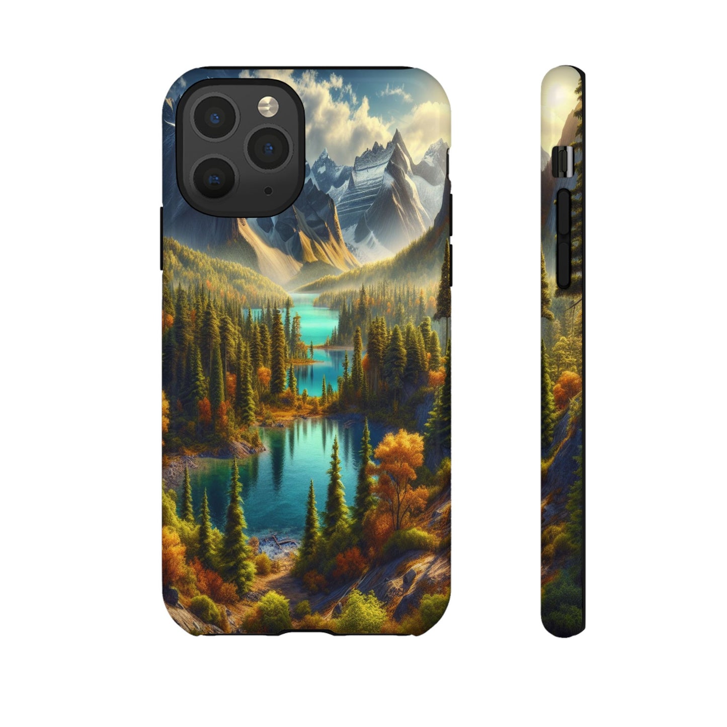 Radiant Peaks and Tranquil Waters - Phone Case
