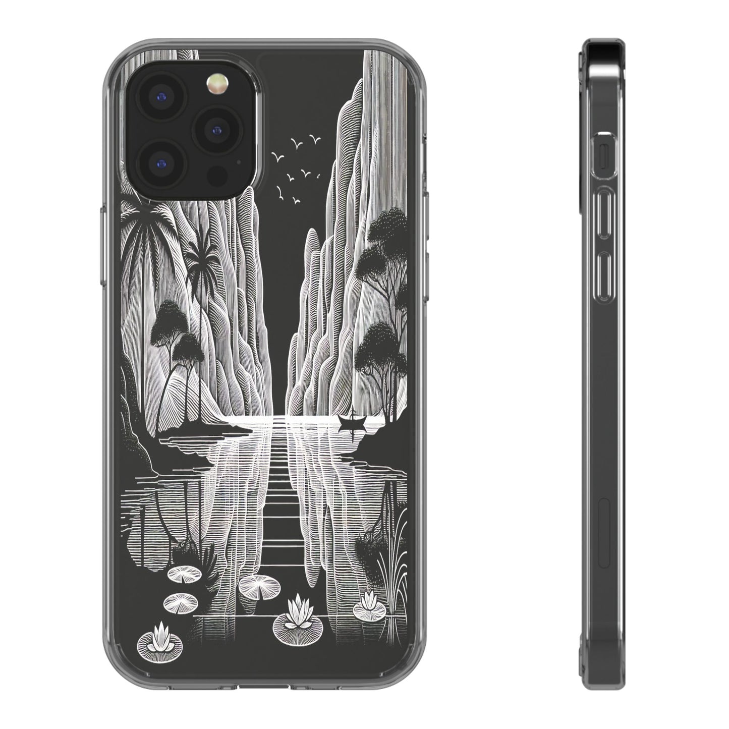 Transparent Journey Through the Cliffs Iphone Case Compatible With Iphone 16 15 14 - Clear Phone Cover