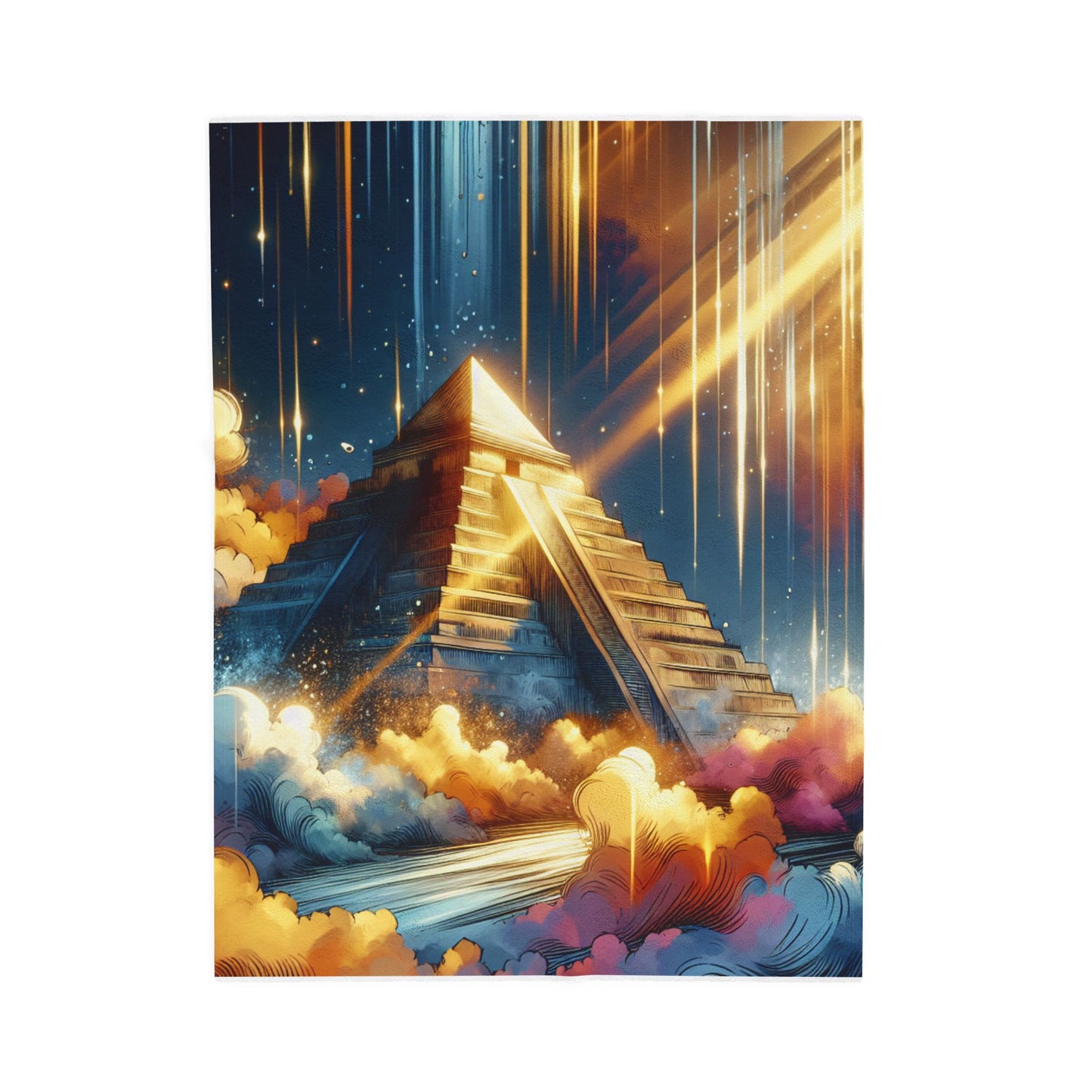 Golden Ascension - Plush Blanket