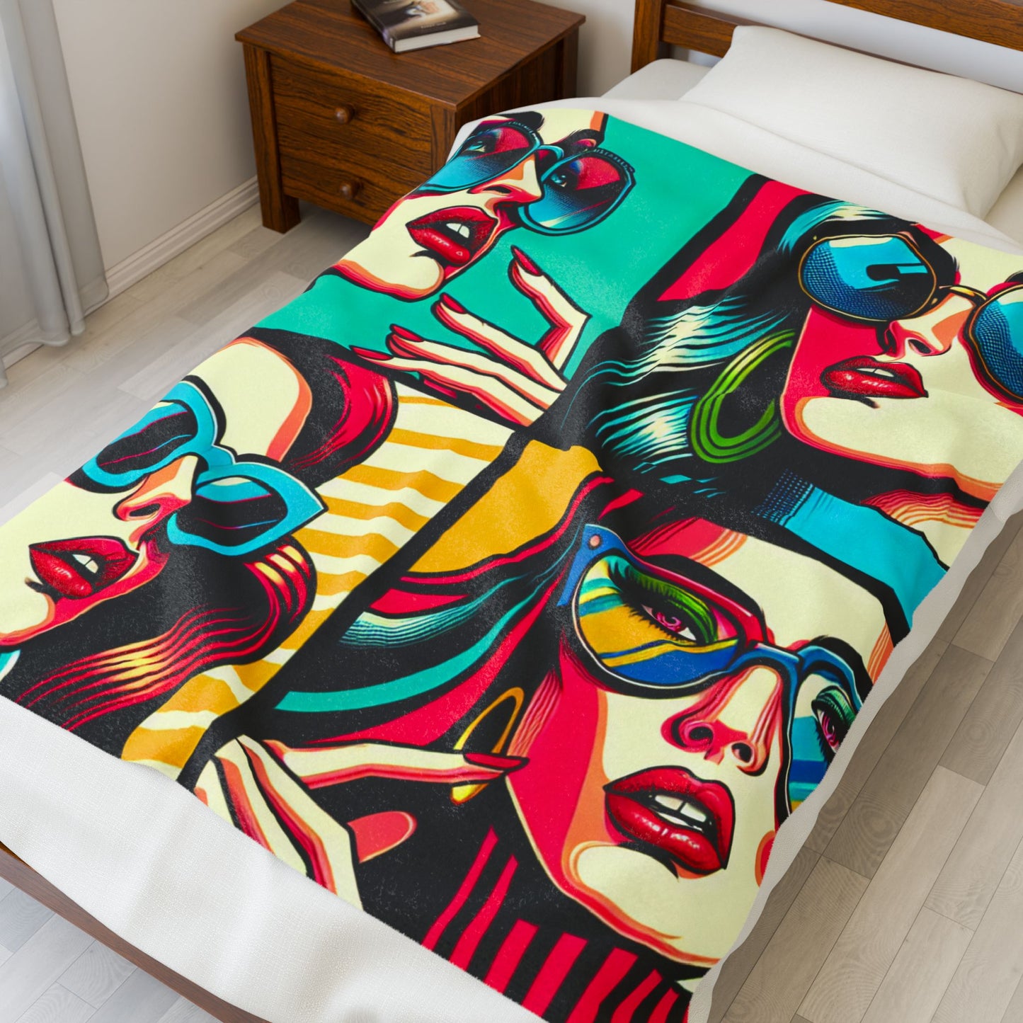 Retro Glamour Panels- Plush Blanket