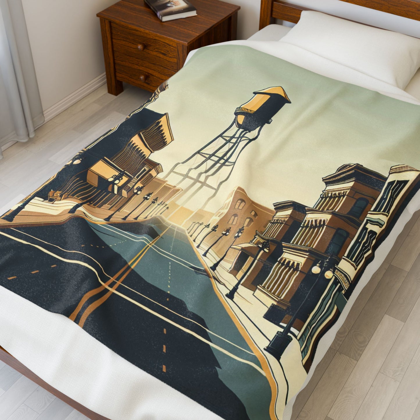 Empty Streets at Dawn - Plush Blanket