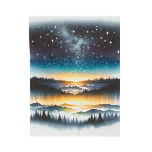 Starlit Mystique Vista - Plush Blanket