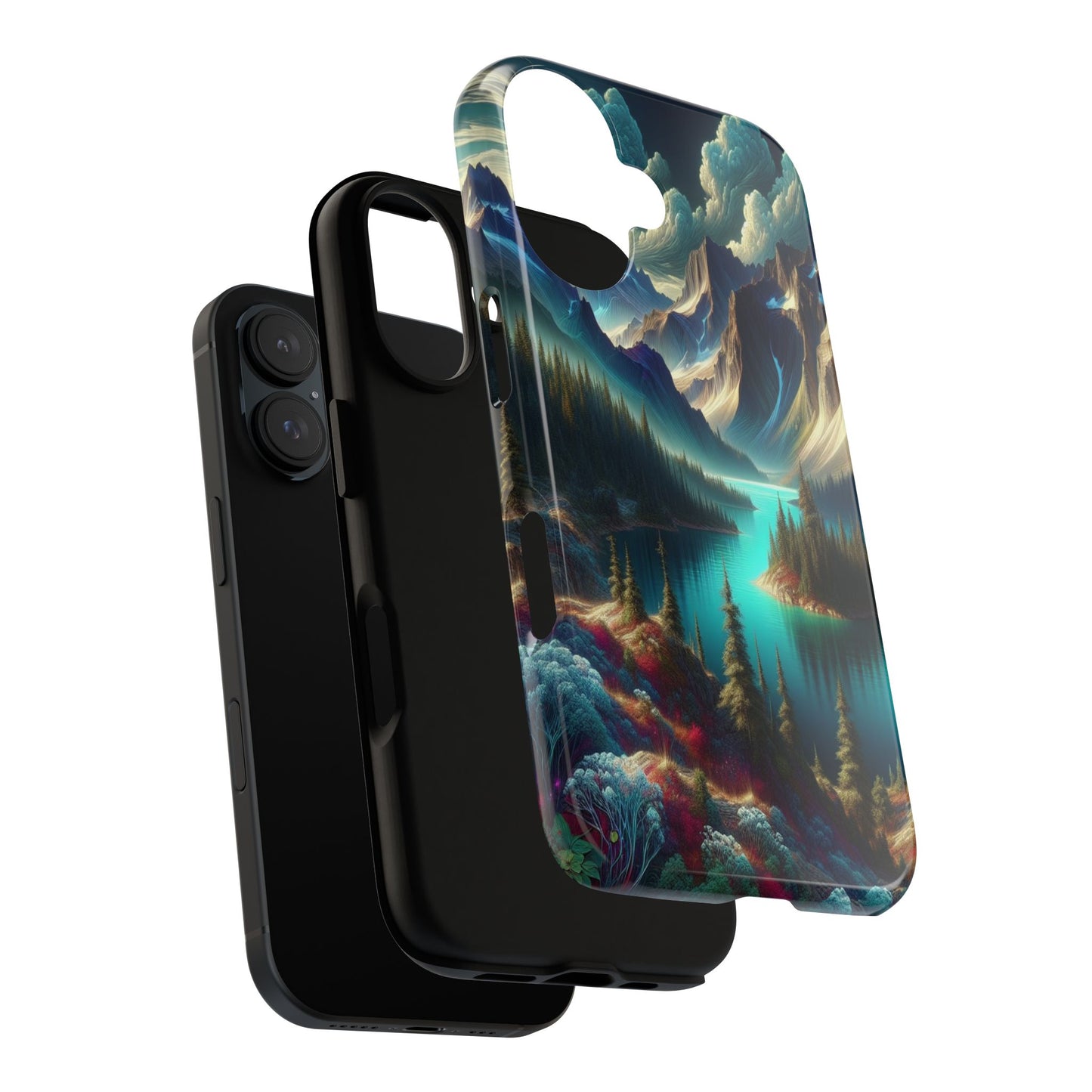 Custom ProtectiveMajestic Peaks and Tranquil WatersIphone Case Compatible With Iphone 16 15 14 - Phone Cover