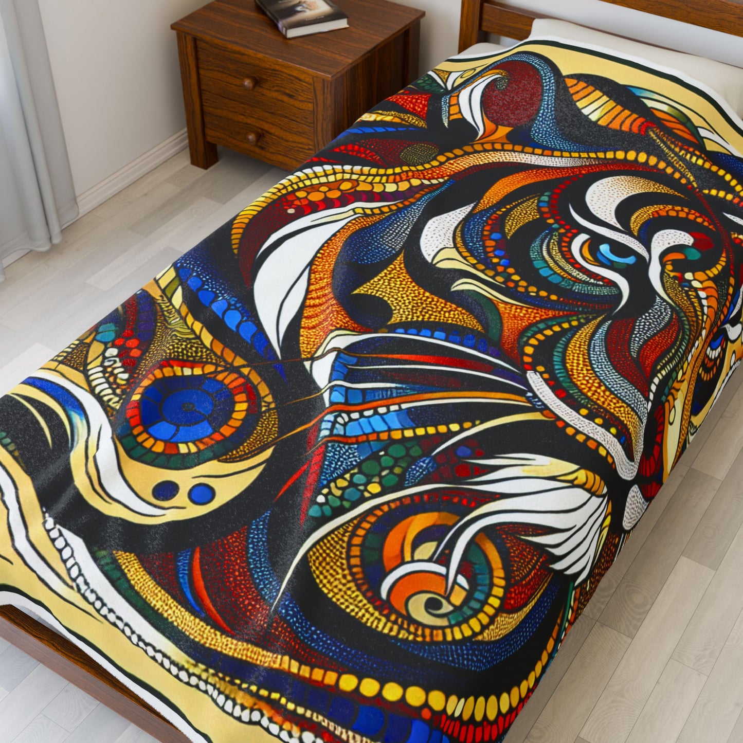 Tiger in Motion - Plush Blanket