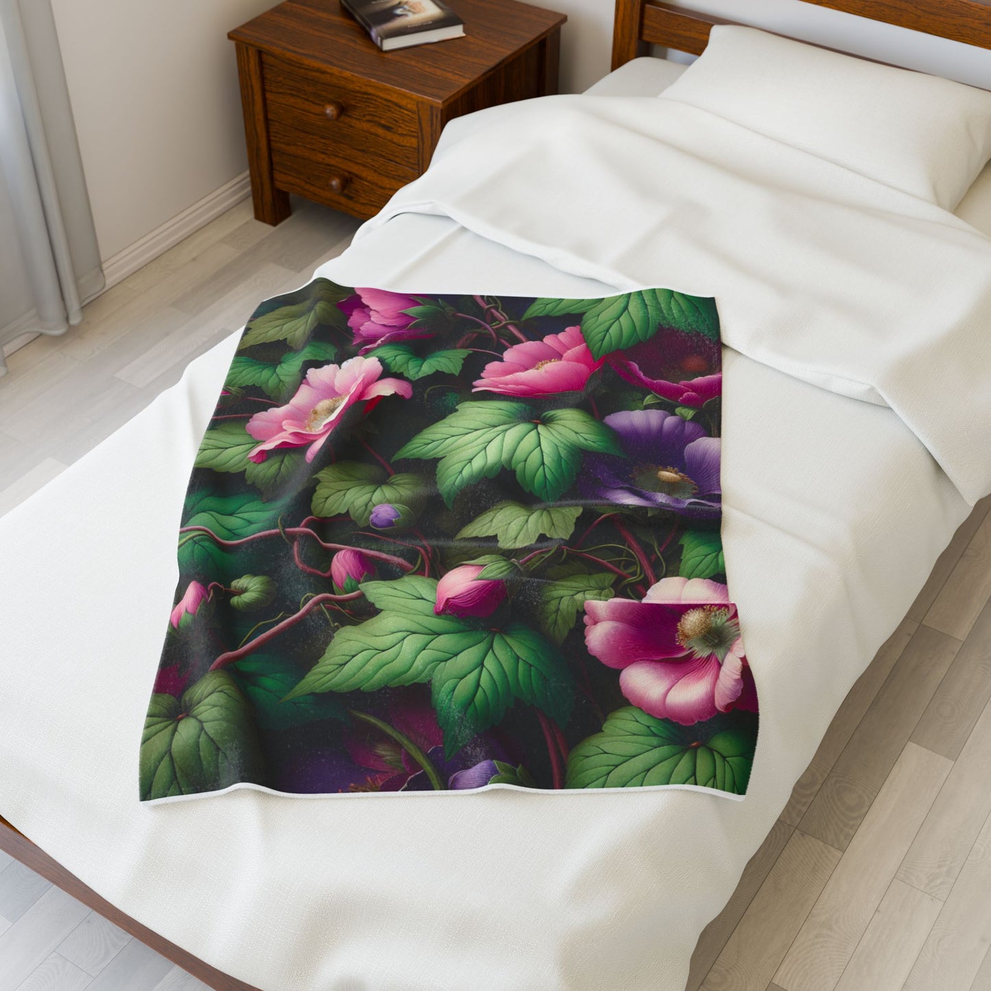 Floral Abundance - Plush Blanket