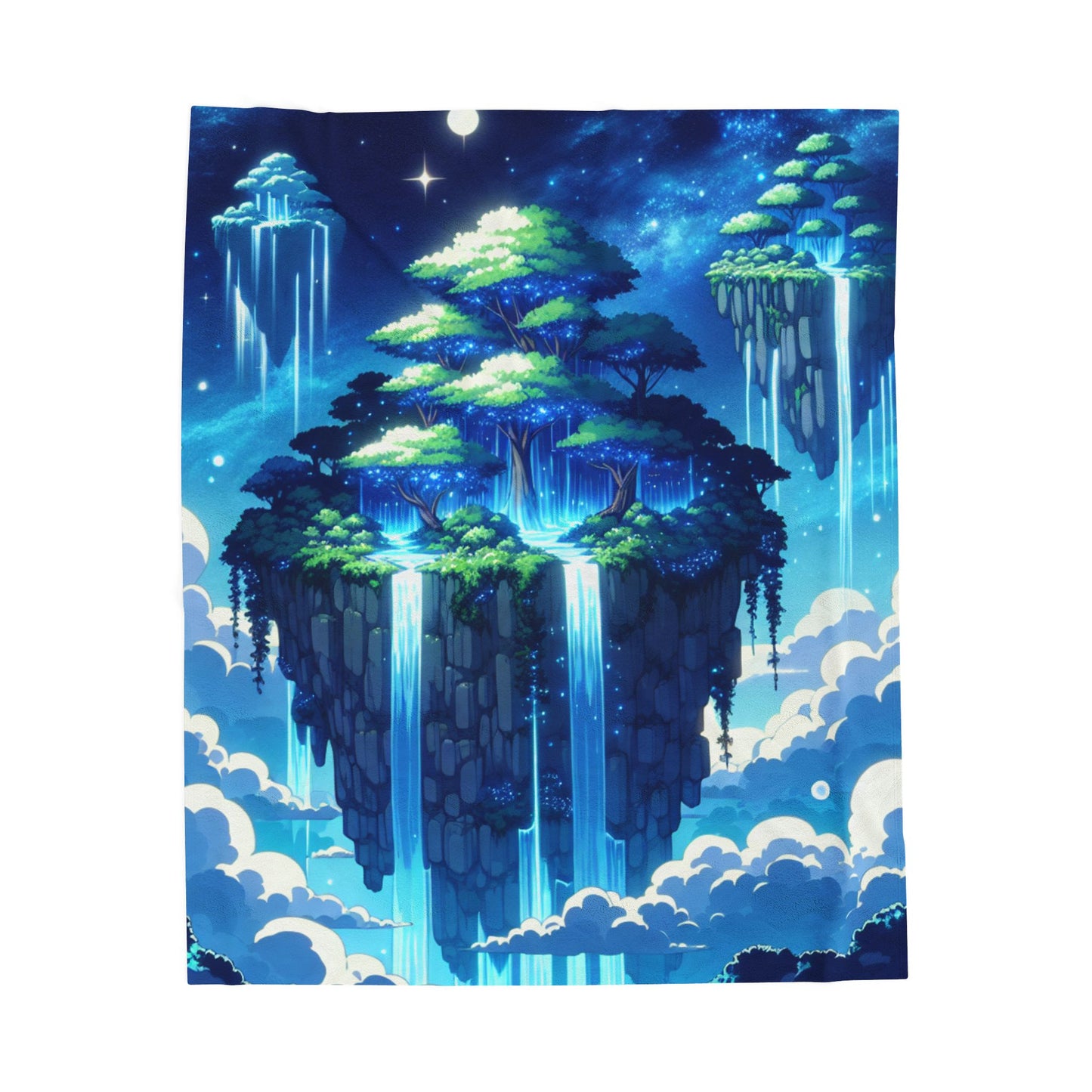 Floating Isles Fantasy - Plush Blanket