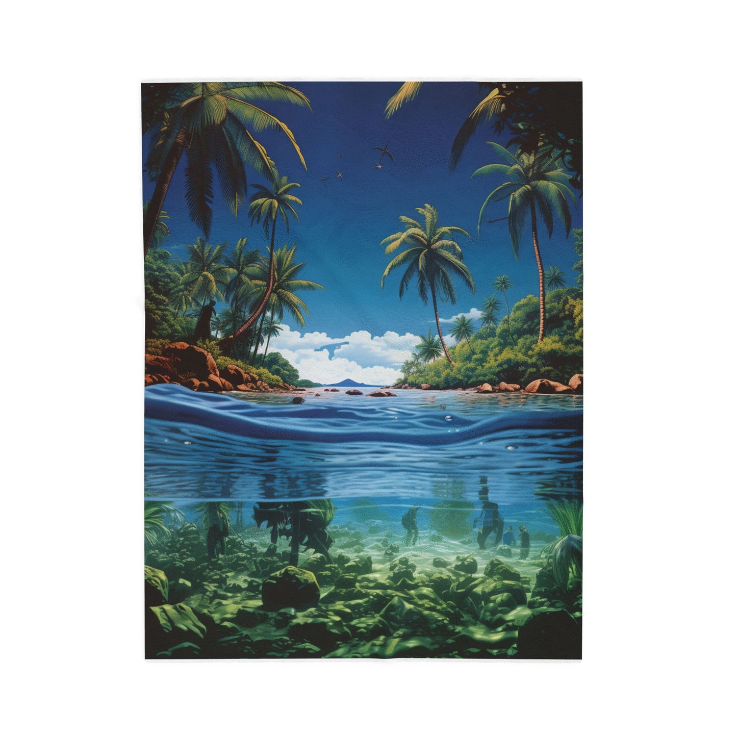 Isle of Tranquil Waters- Plush Blanket
