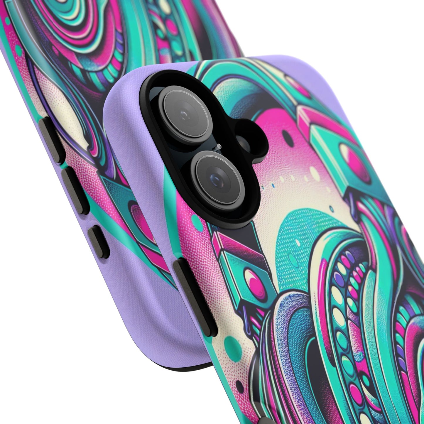 Custom ProtectiveHeadphone Vibes in Electric ColorsIphone Case Compatible With Iphone 16 15 14 - Phone Cover