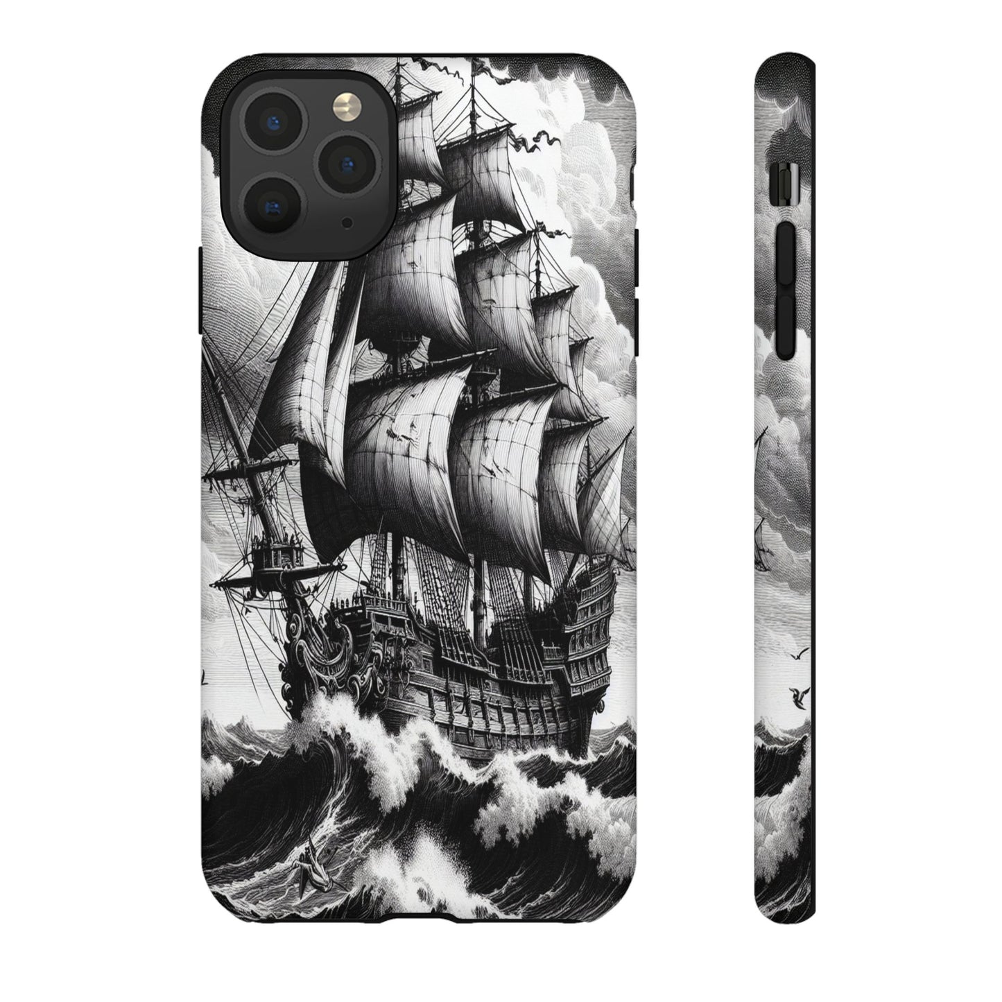 Custom ProtectiveSailing Through the TempestIphone Case Compatible With Iphone 16 15 14 - Phone Cover