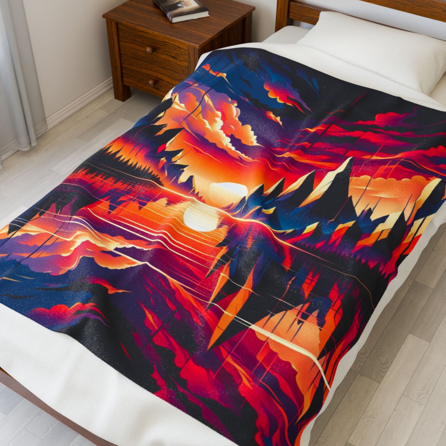 Radiance of the Painted Peaks - Plush Blanket
