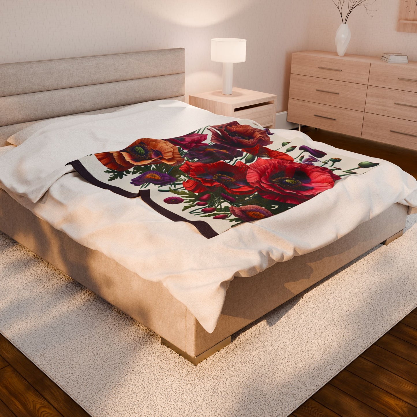 Opulent Poppies Display- Plush Blanket