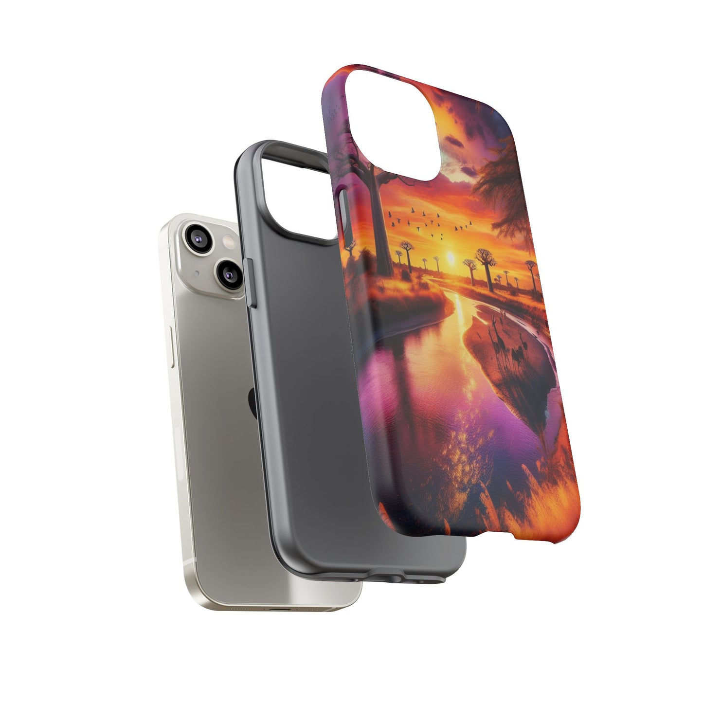 Journey Through Radiant Savannah - Phone Case