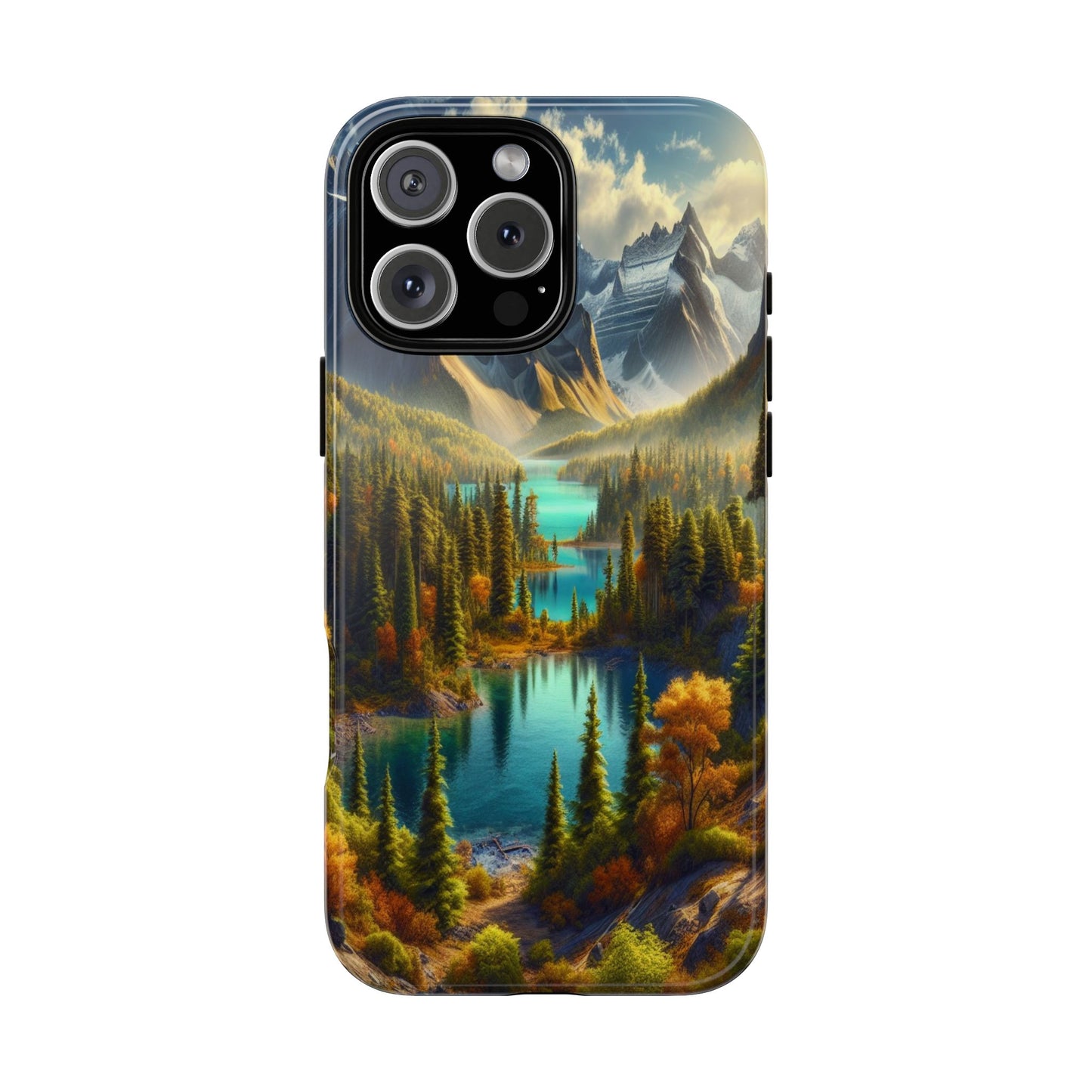 Radiant Peaks and Tranquil Waters - Phone Case