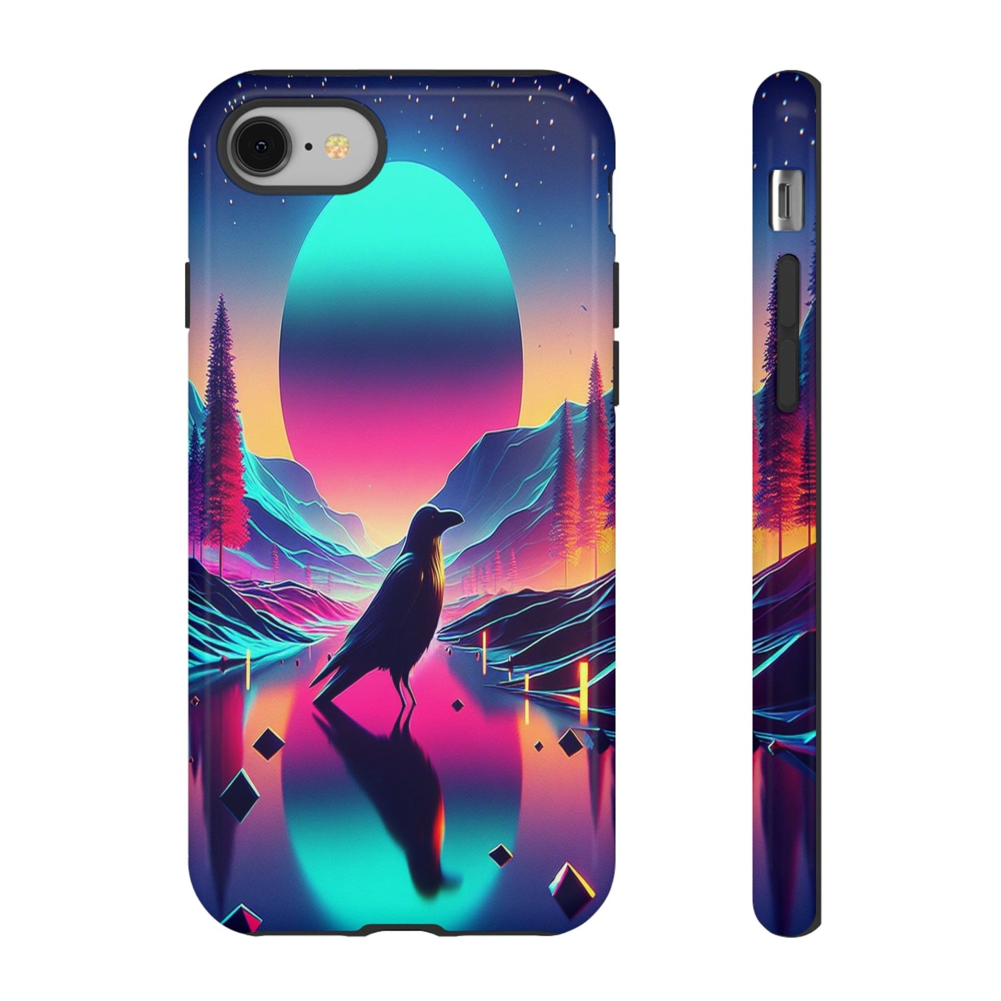 Celestial Horizon with Raven - Phone Case