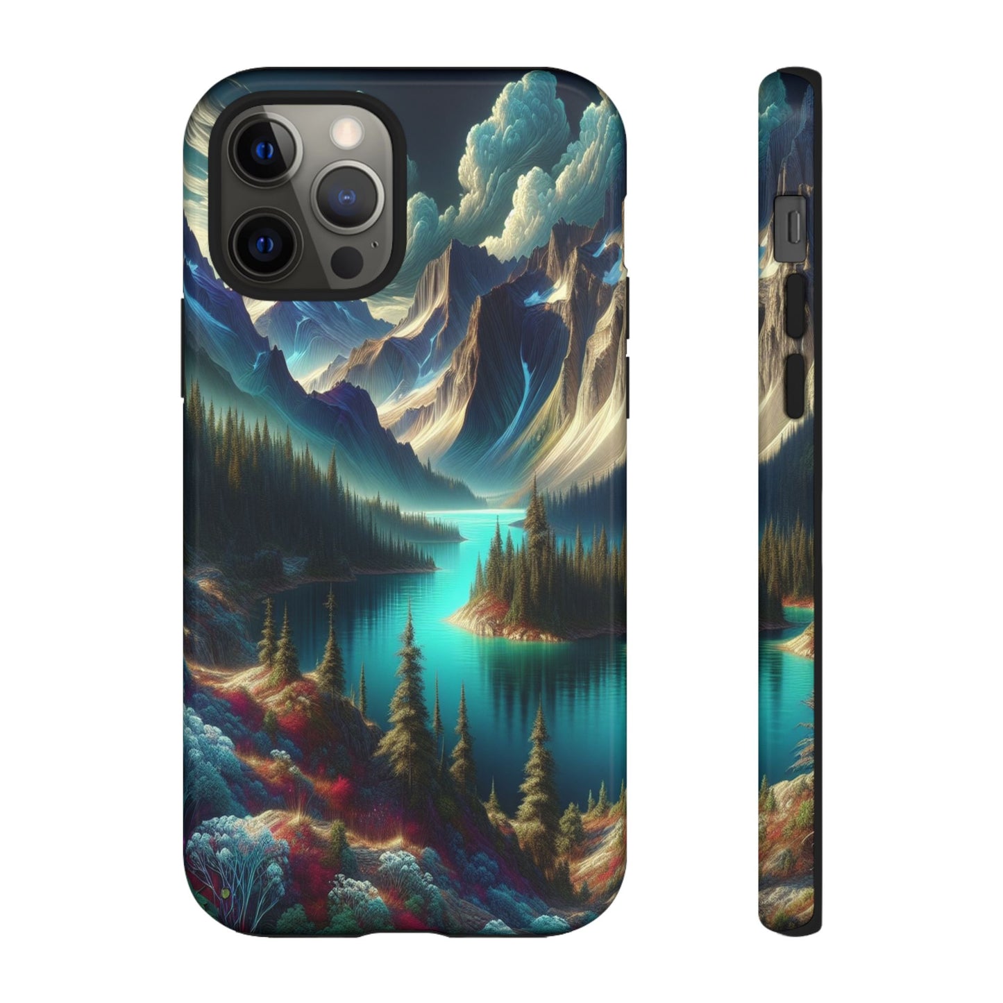 Custom ProtectiveMajestic Peaks and Tranquil WatersIphone Case Compatible With Iphone 16 15 14 - Phone Cover