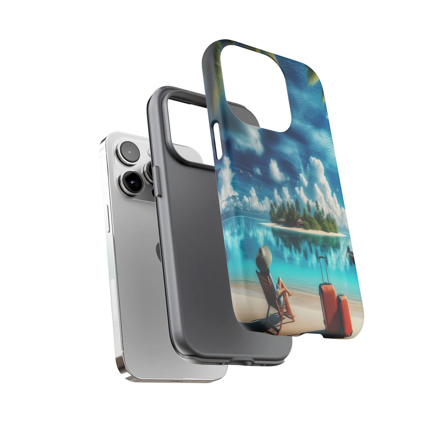 Custom ProtectiveIsland Escape in ParadiseIphone Case Compatible With Iphone 16 15 14 - Phone Cover