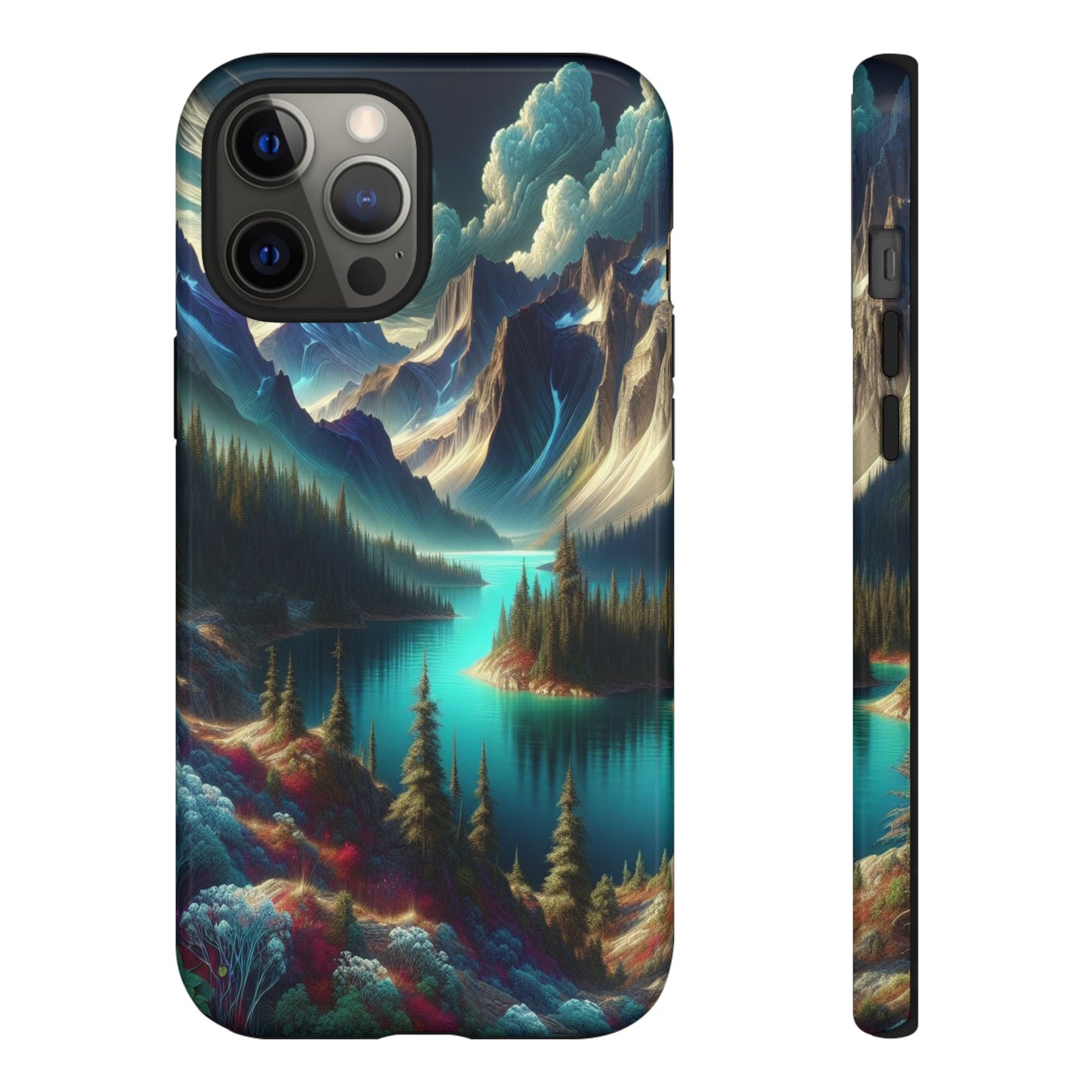 Custom ProtectiveMajestic Peaks and Tranquil WatersIphone Case Compatible With Iphone 16 15 14 - Phone Cover