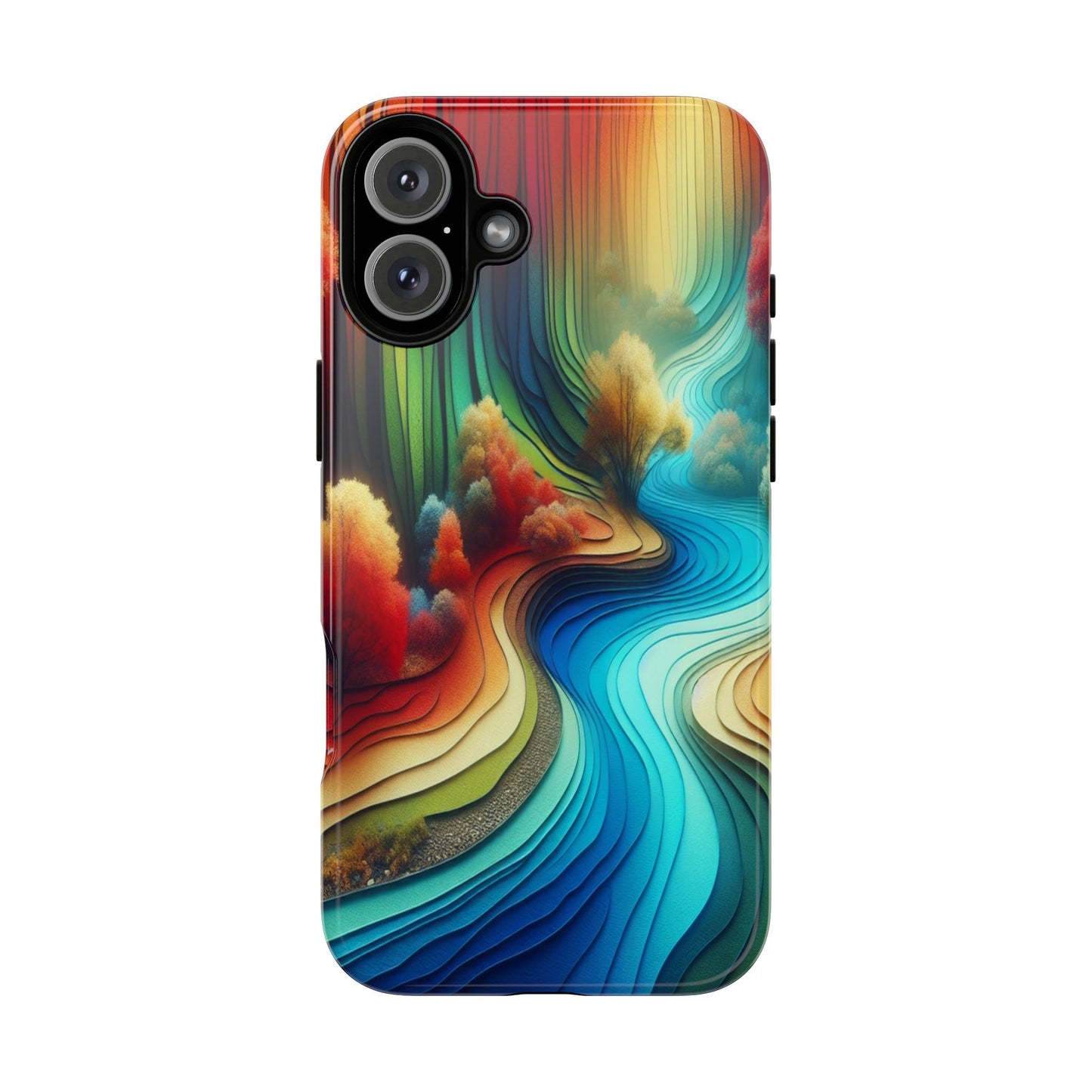 Protective River of Colors Iphone Case Compatible With Iphone 16 15 14 - Iphone Cover