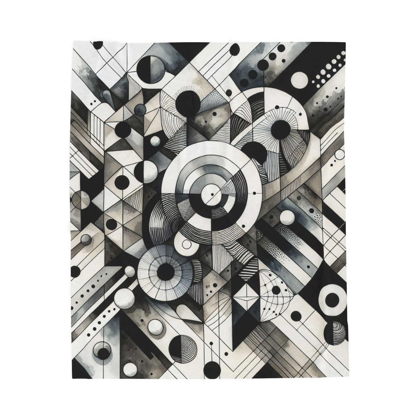 Geometric Harmony - Plush Blanket