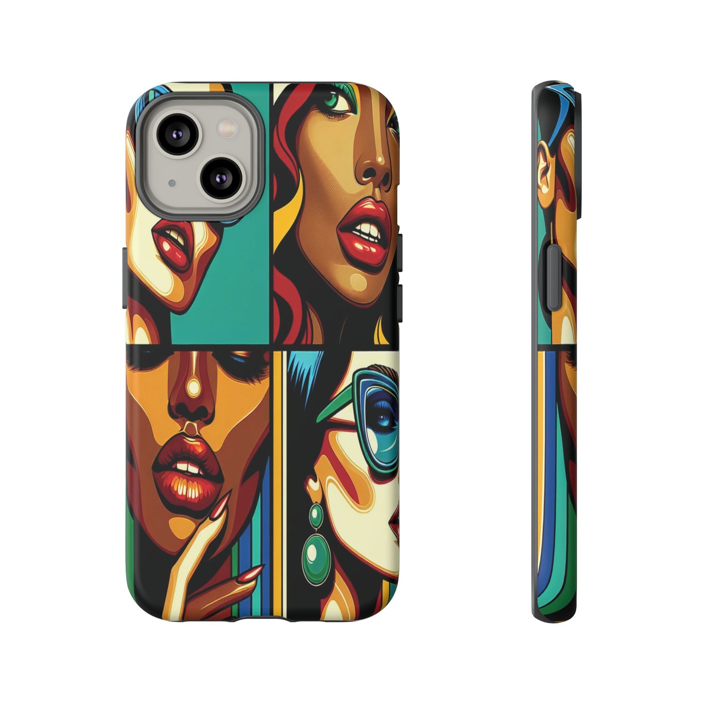 Protective Pop Art Expressions Iphone Case Compatible With Iphone 16 15 14 - Iphone Cover