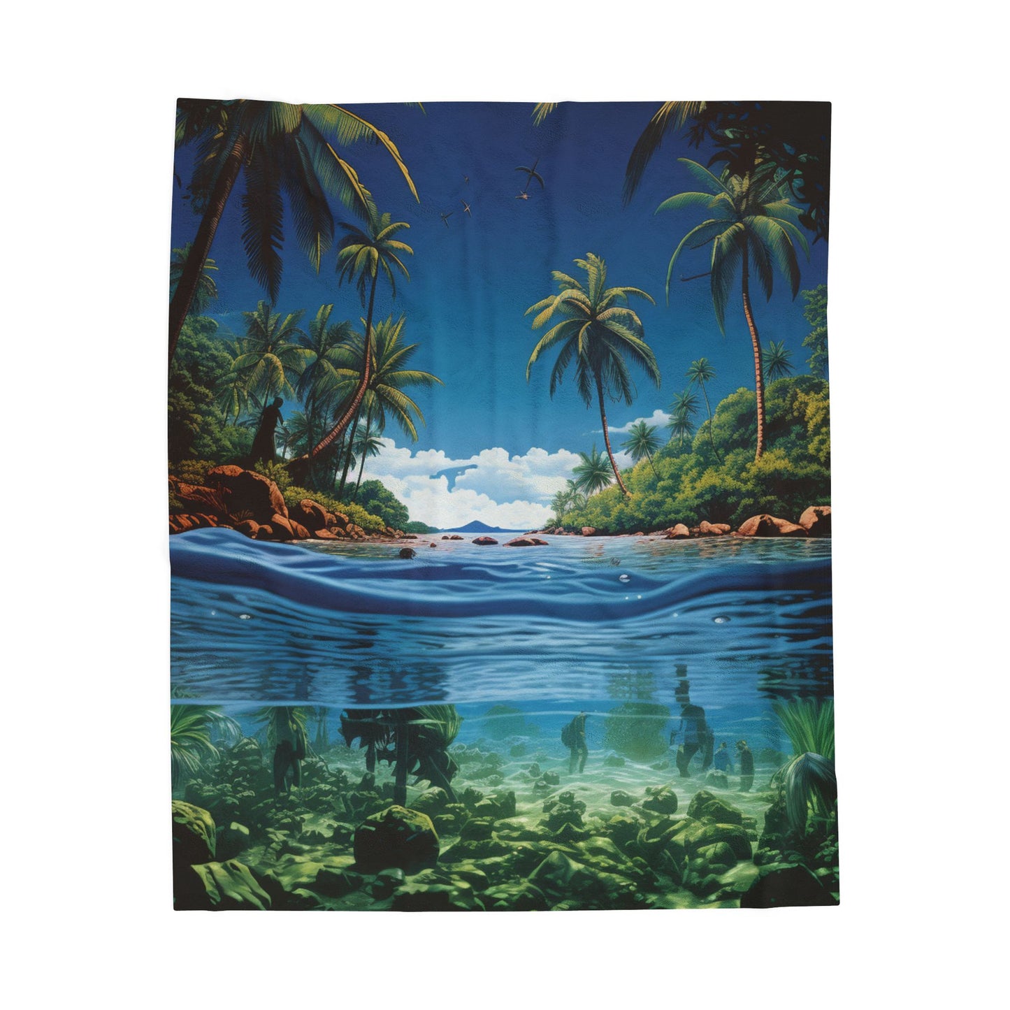 Isle of Tranquil Waters- Plush Blanket