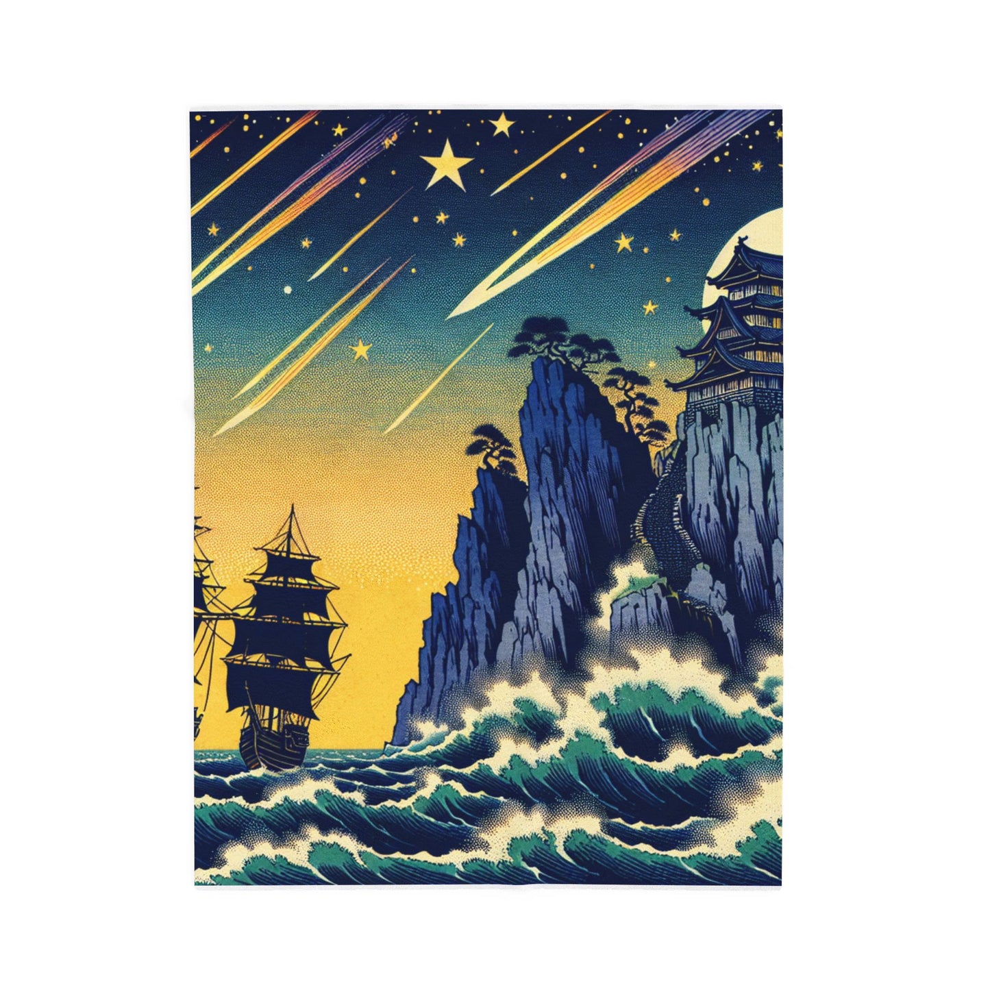 Seafarers and Shooting Stars - Plush Blanket