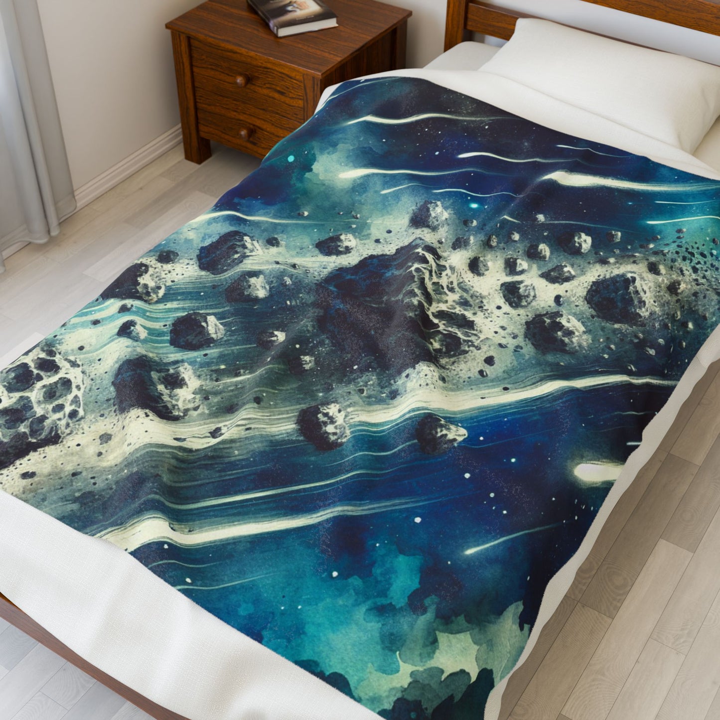 Asteroid Cascade - Plush Blanket