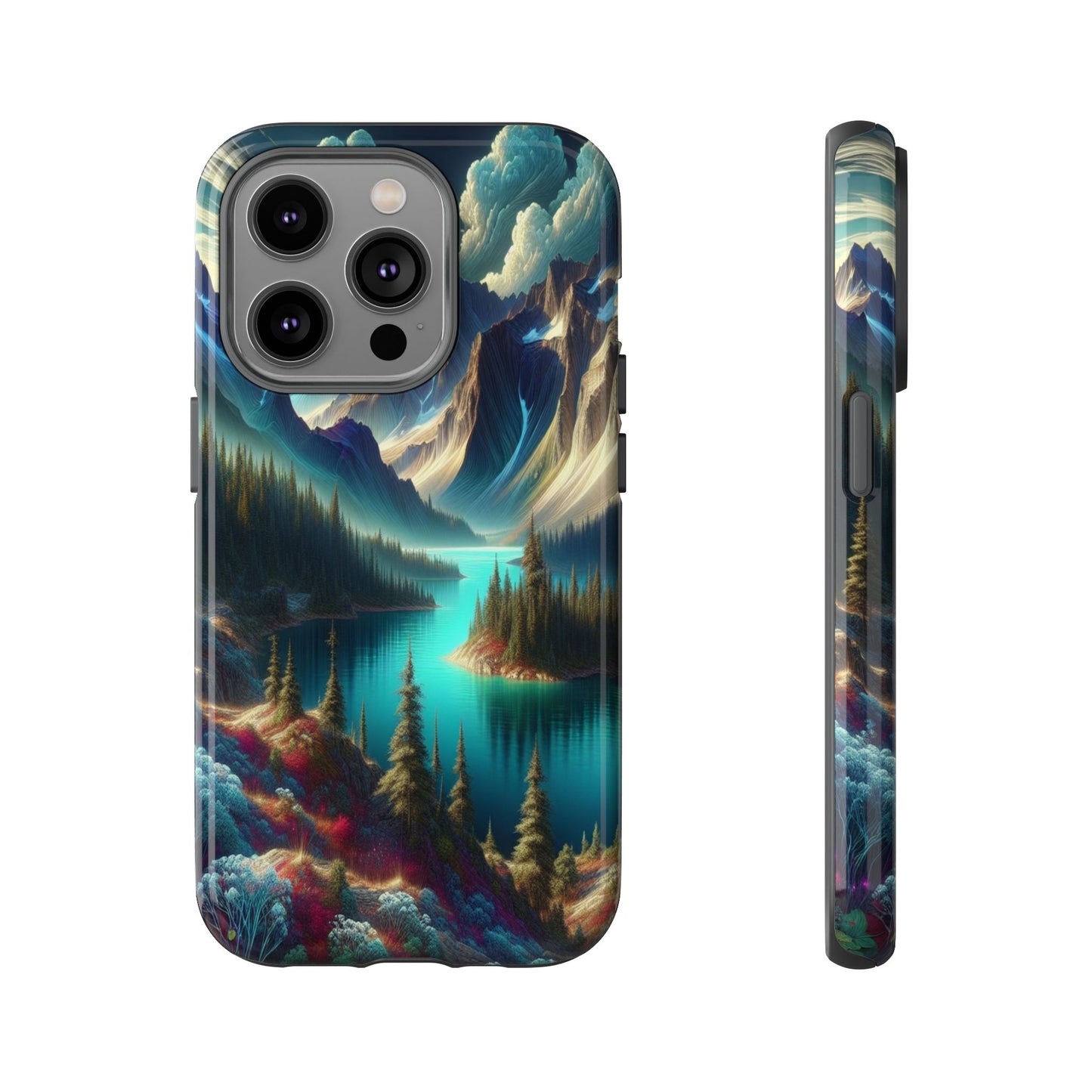 Custom ProtectiveMajestic Peaks and Tranquil WatersIphone Case Compatible With Iphone 16 15 14 - Phone Cover