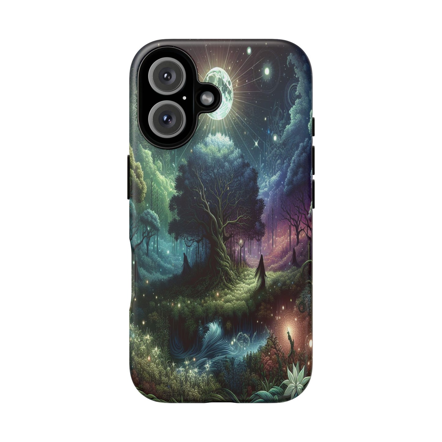 Luminous Forest Nightscape - Phone Case
