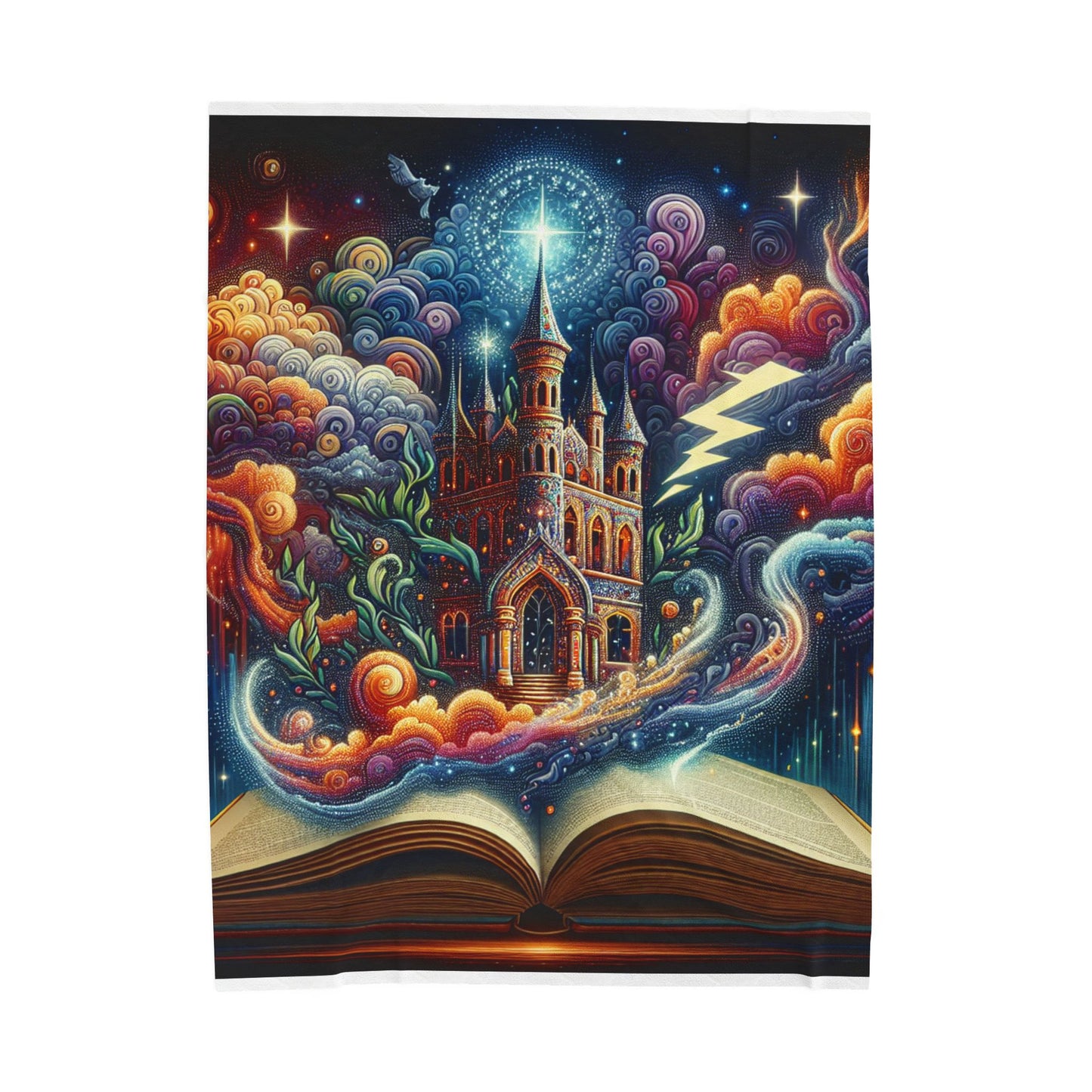 Dreamweaver's Realm Unveiled - Plush Blanket