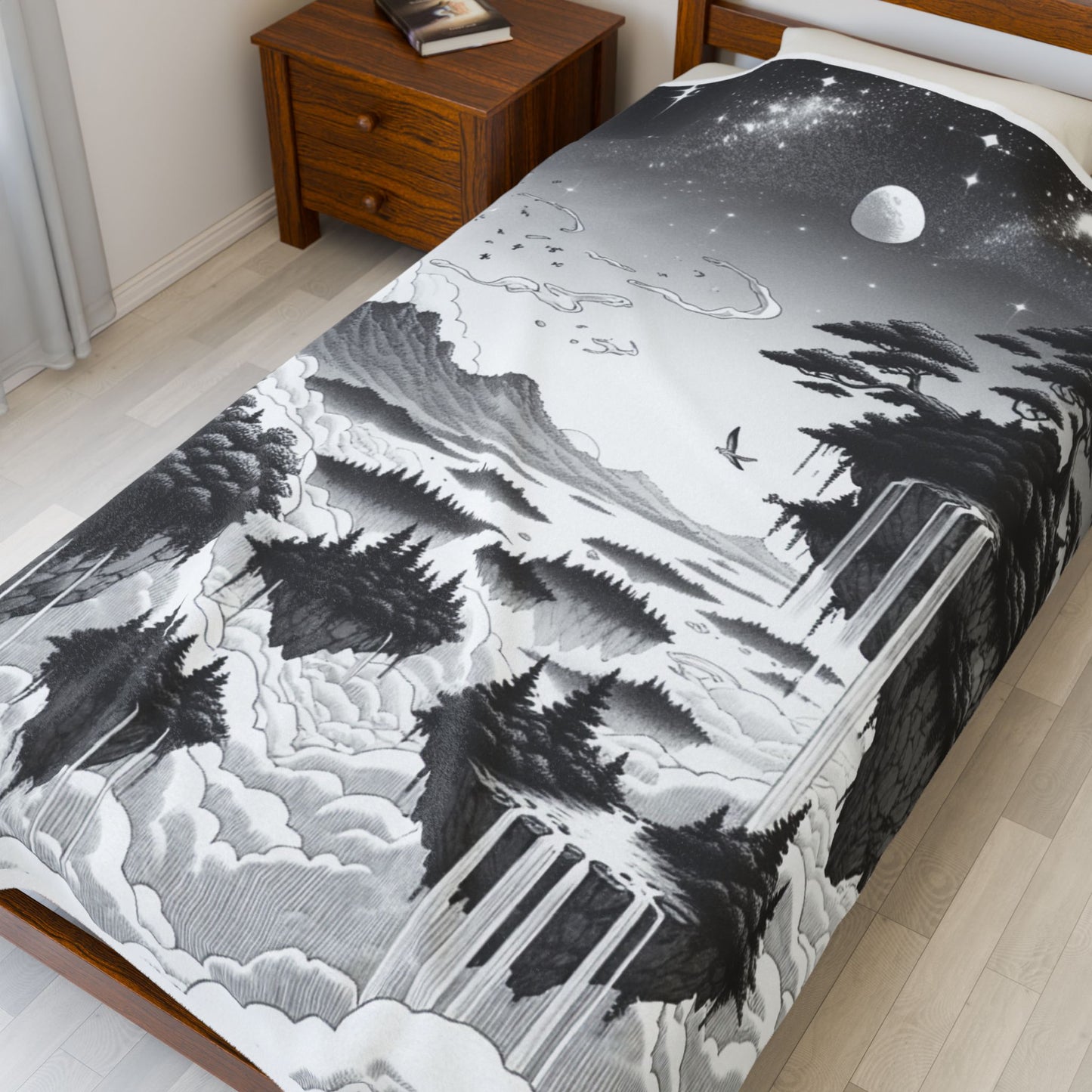 Floating Islands in the Clouds - Plush Blanket