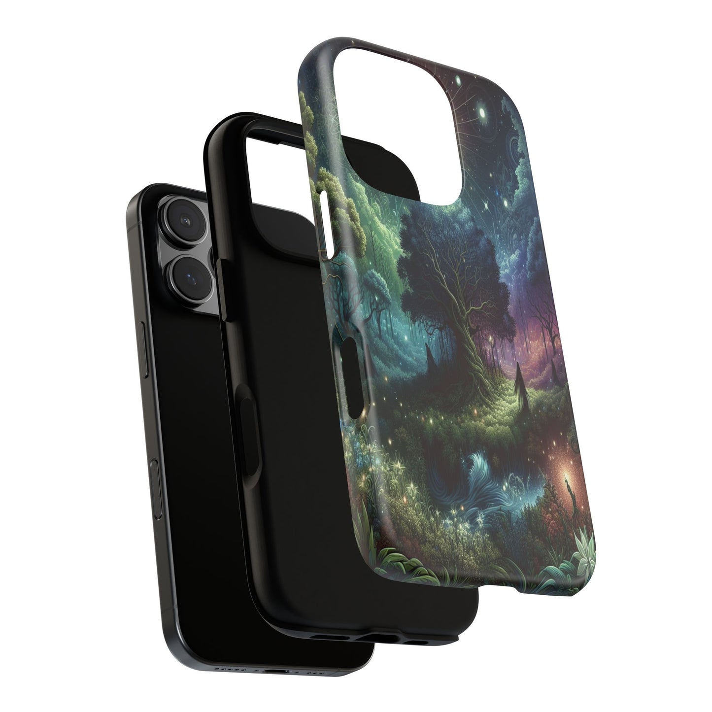 Luminous Forest Nightscape - Phone Case