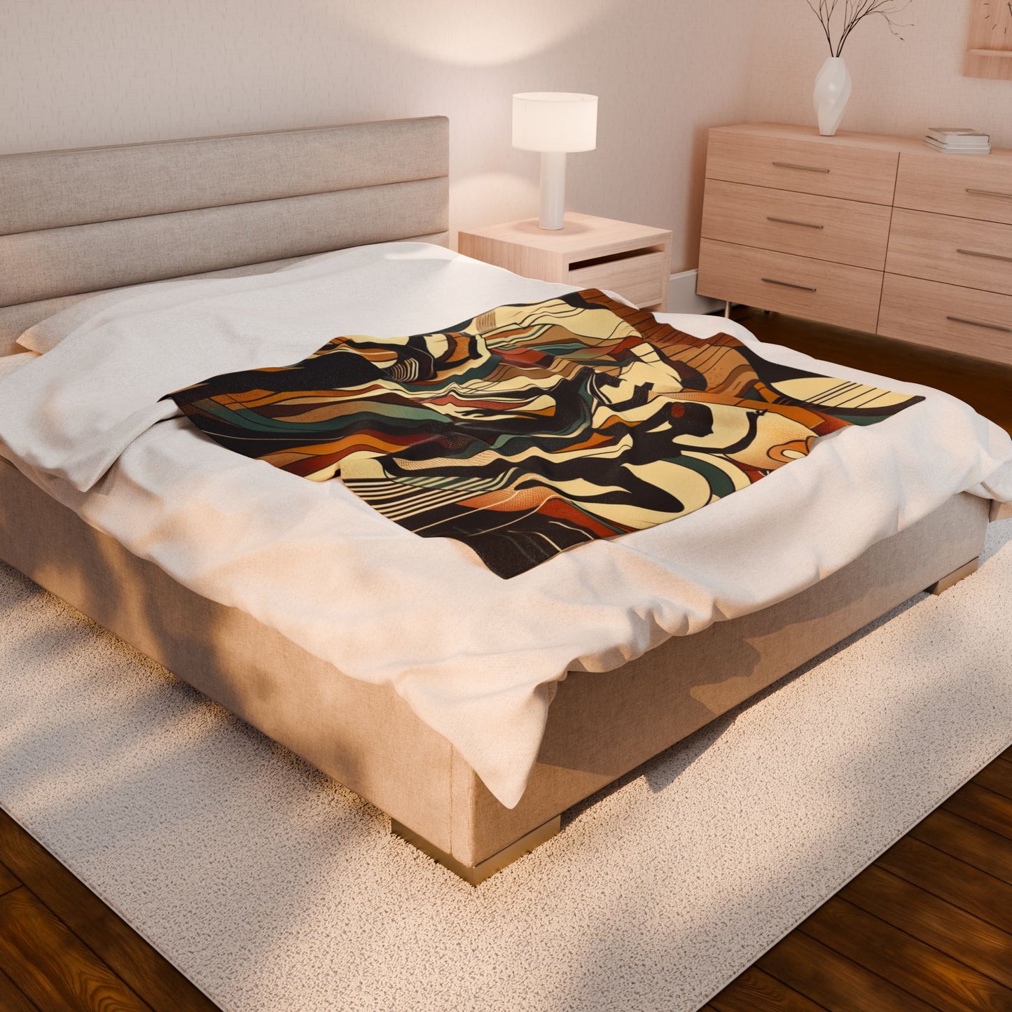 Fluid Rhythms in Motion - Plush Blanket
