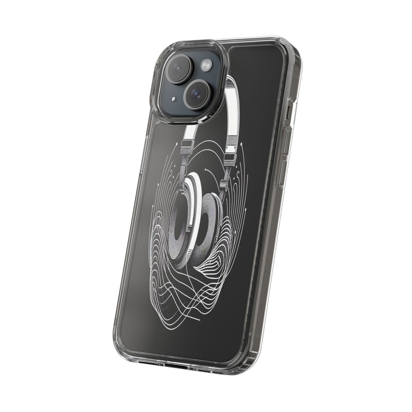 Transparent Sound Waves Unleashed Iphone Case Compatible With Iphone 16 15 14 - Clear Phone Cover