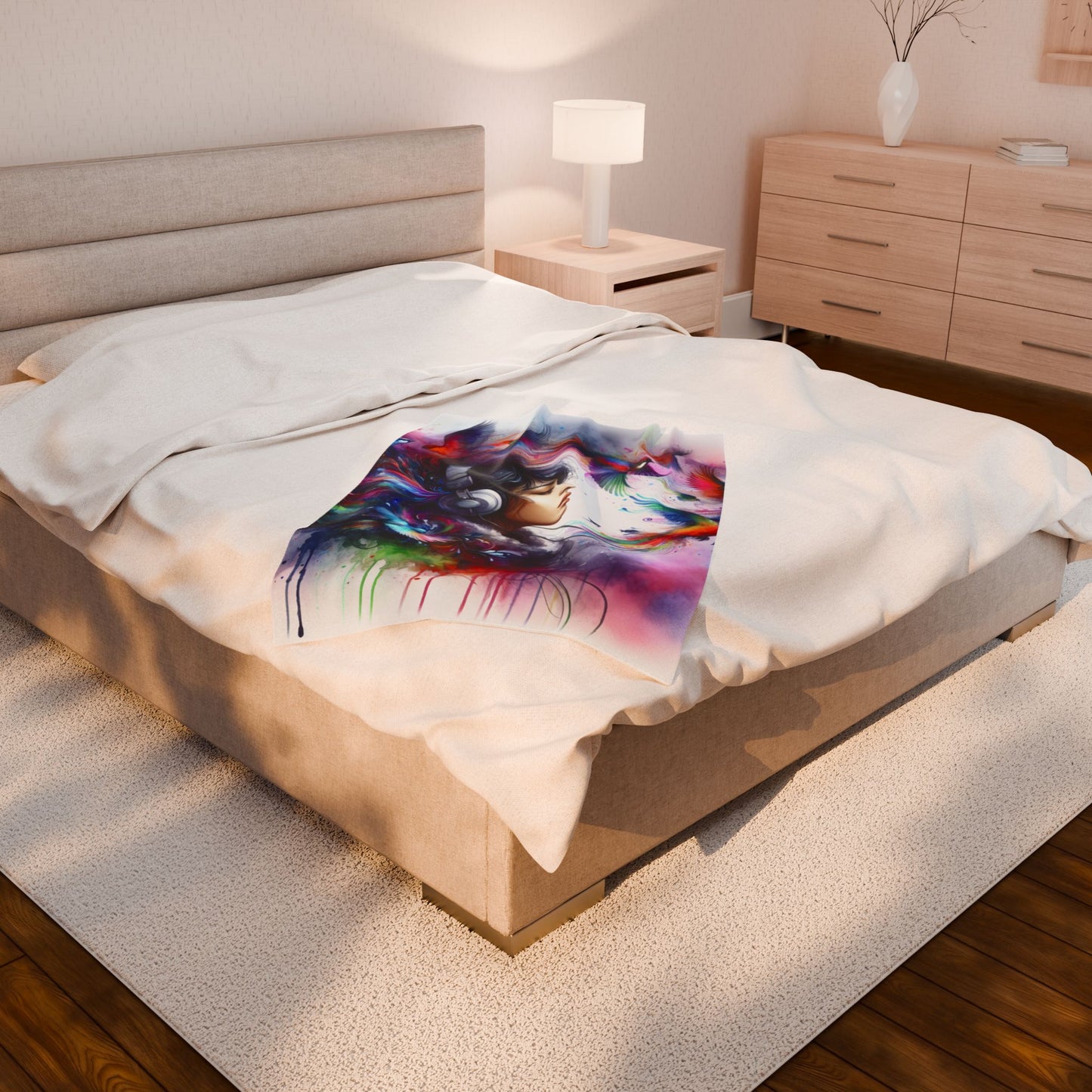 Harmony of Wings and Sound - Plush Blanket