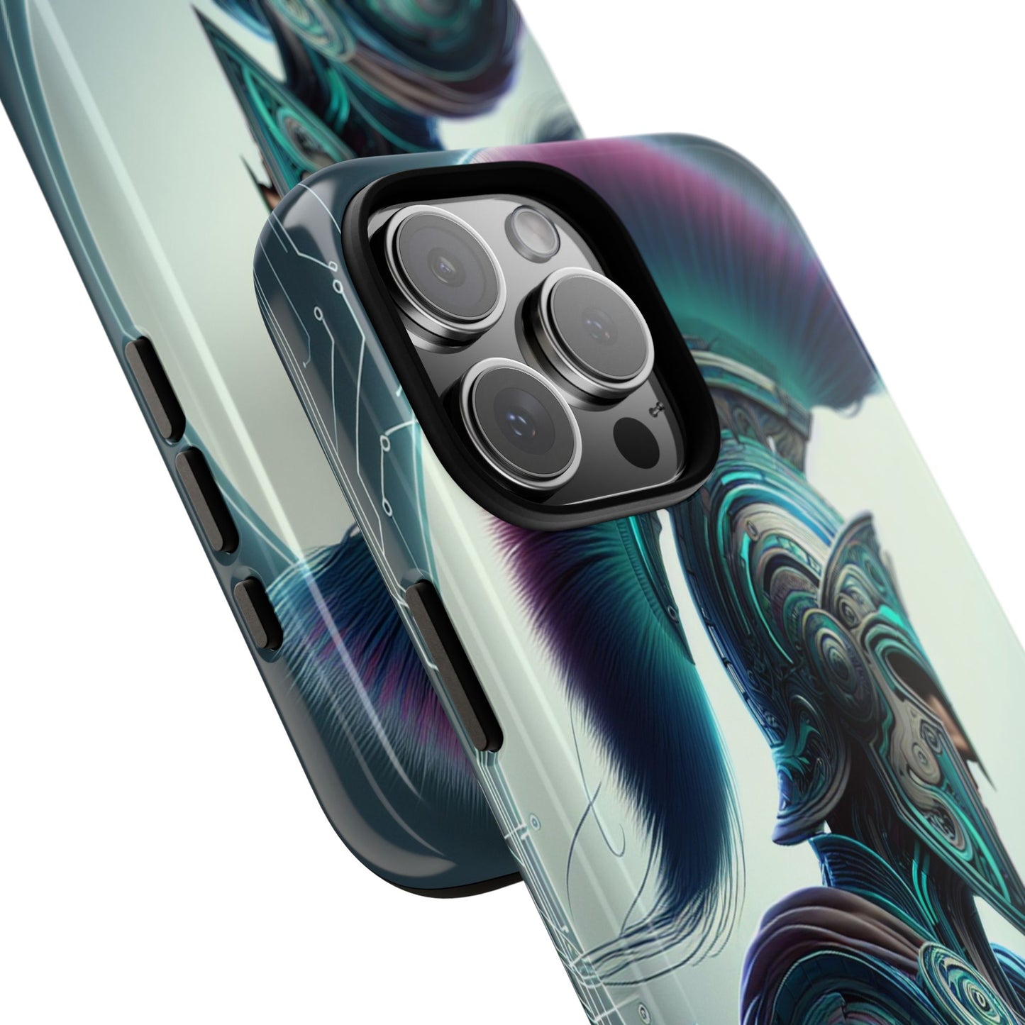 Custom ProtectiveGuardian of the Digital RealmIphone Case Compatible With Iphone 16 15 14 - Phone Cover