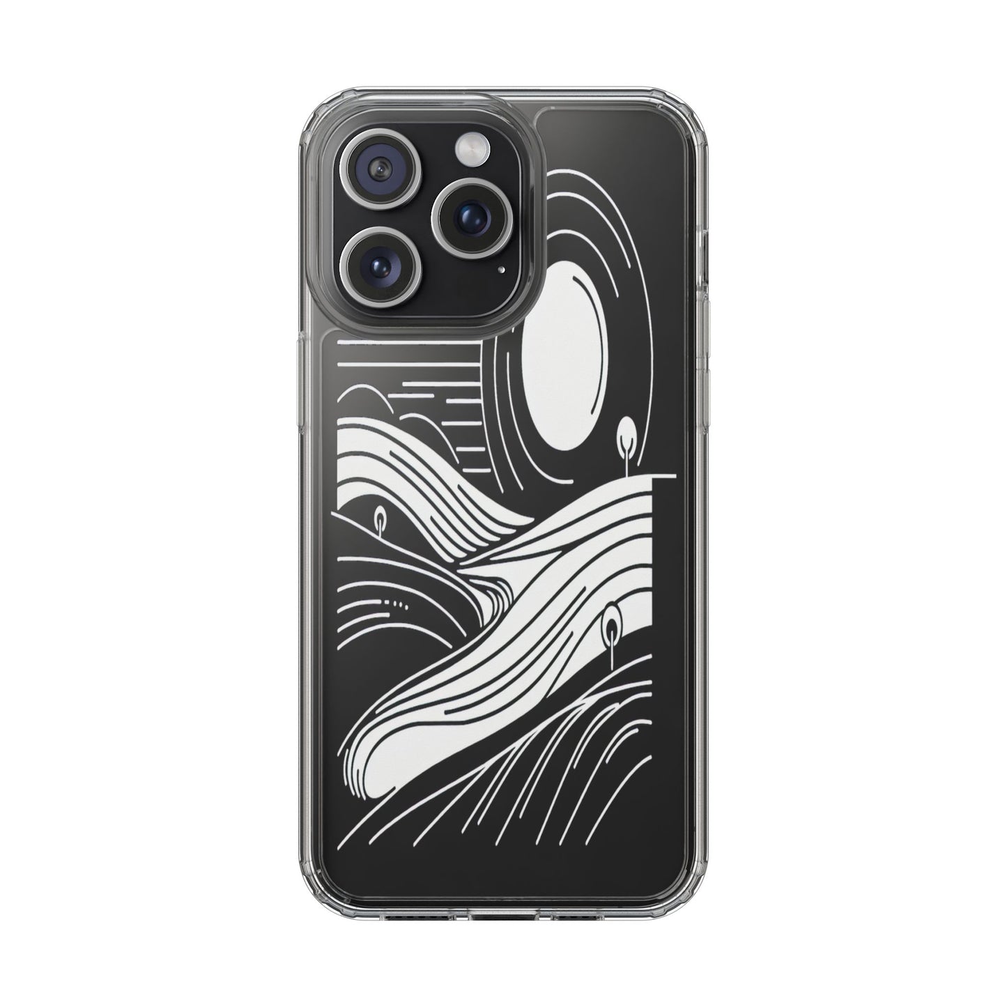 Transparent Horizon Curves Iphone Case Compatible With Iphone 16 15 14 - Clear Phone Cover