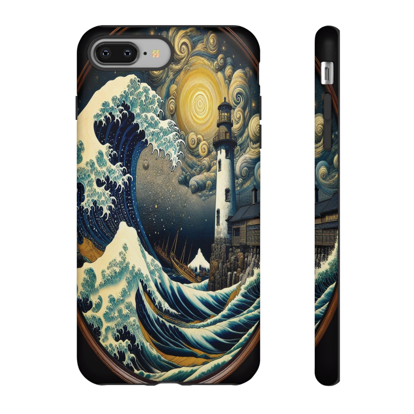 Protective Lighthouse Amidst Celestial Waves Iphone Case Compatible With Iphone 16 15 14 - Phone Cover